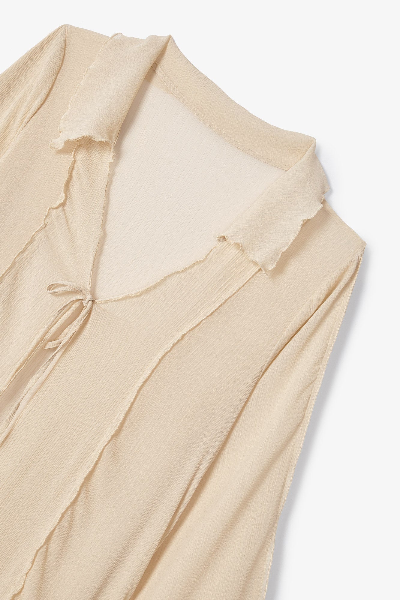 BEIGE CHIFFON TUNIC