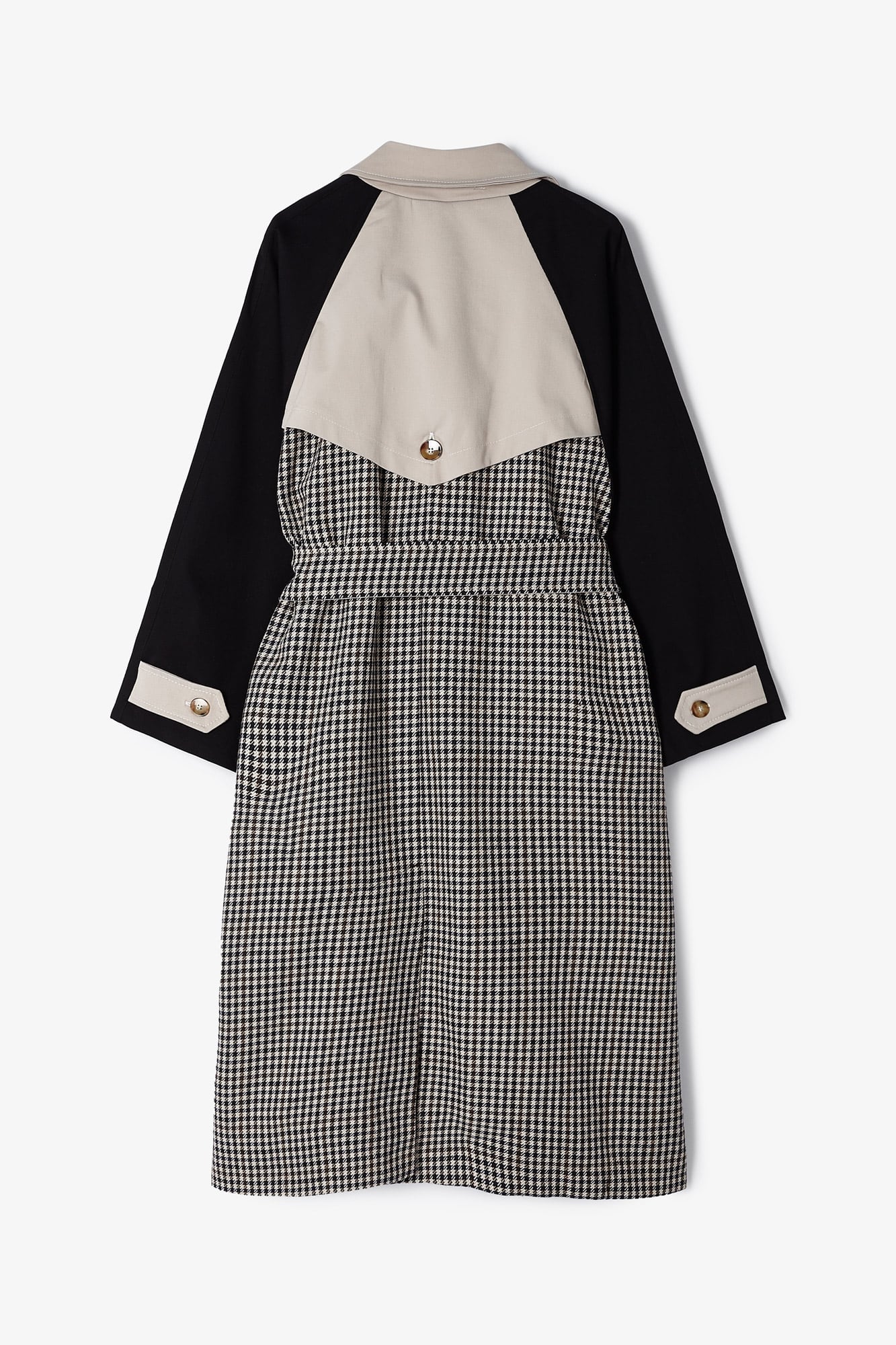 OVER MIX BRAVA BLACK TRENCH COAT