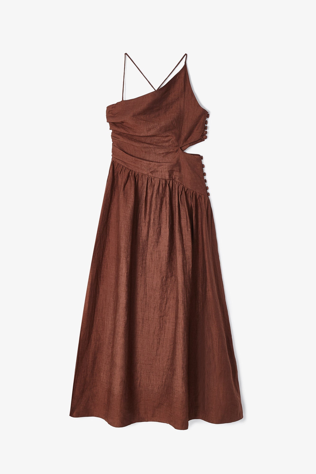 PEGY CRASH TERRACOTTA DRESS