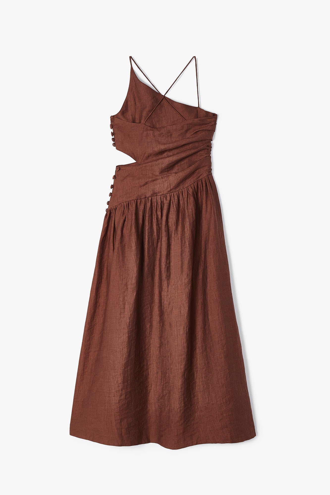 PEGY CRASH TERRACOTTA DRESS