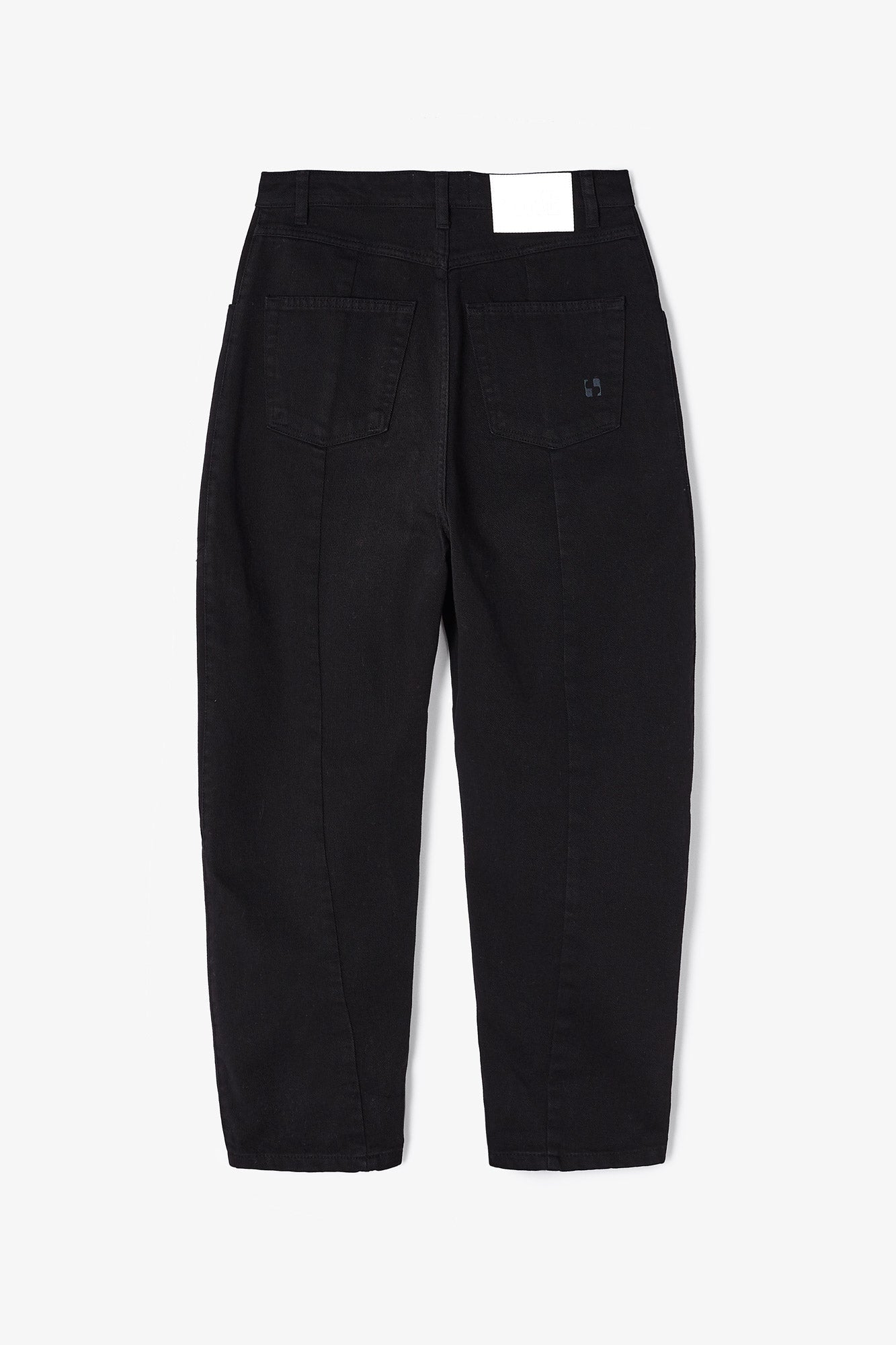 BLACK TWILL CARGO JEANS