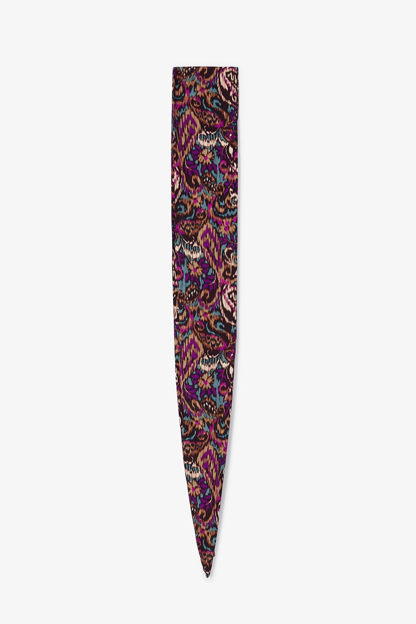 PURPLE IKAT FLOWER SASH