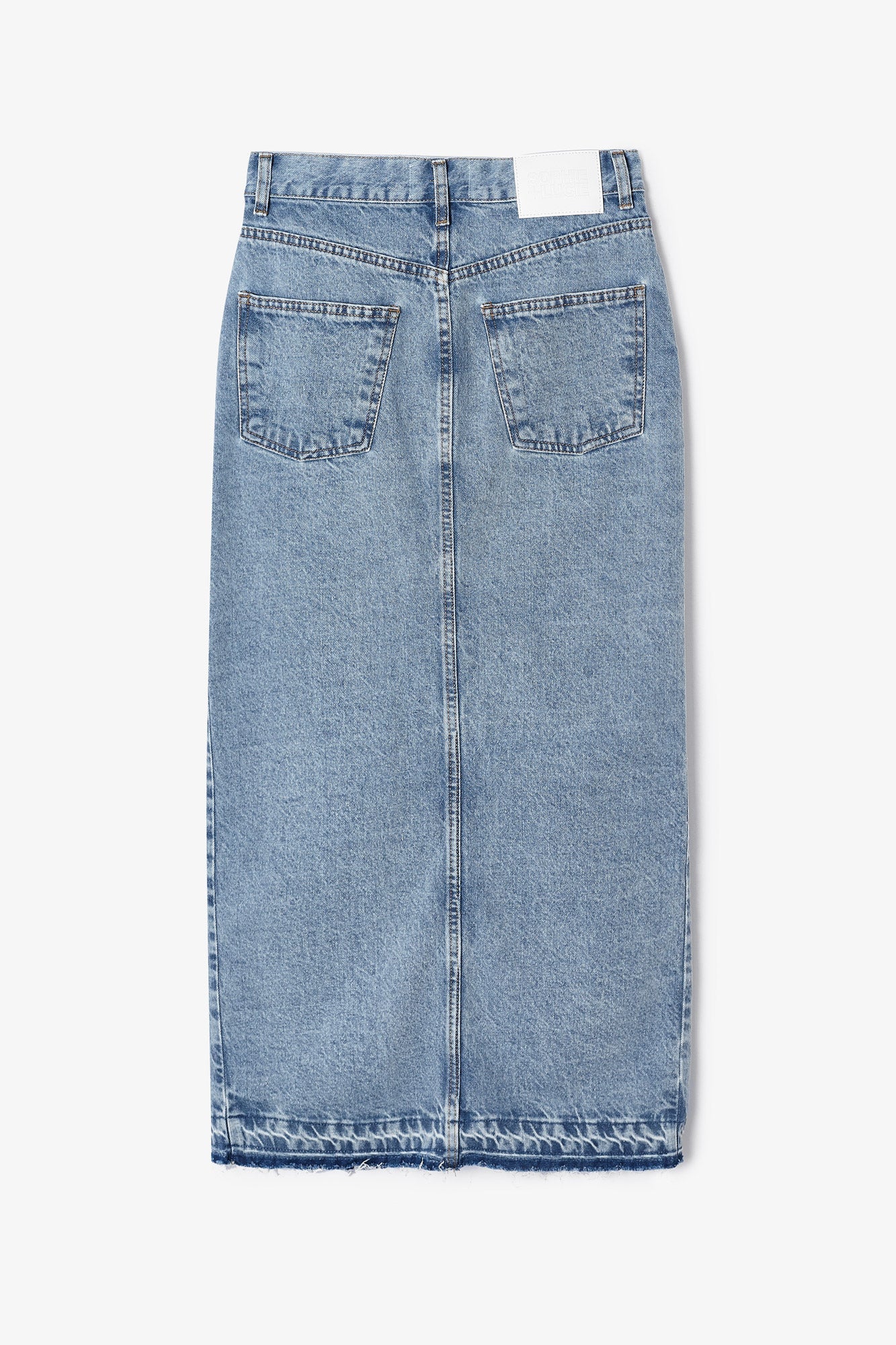 BLUE TWILL DENIM SKIRT