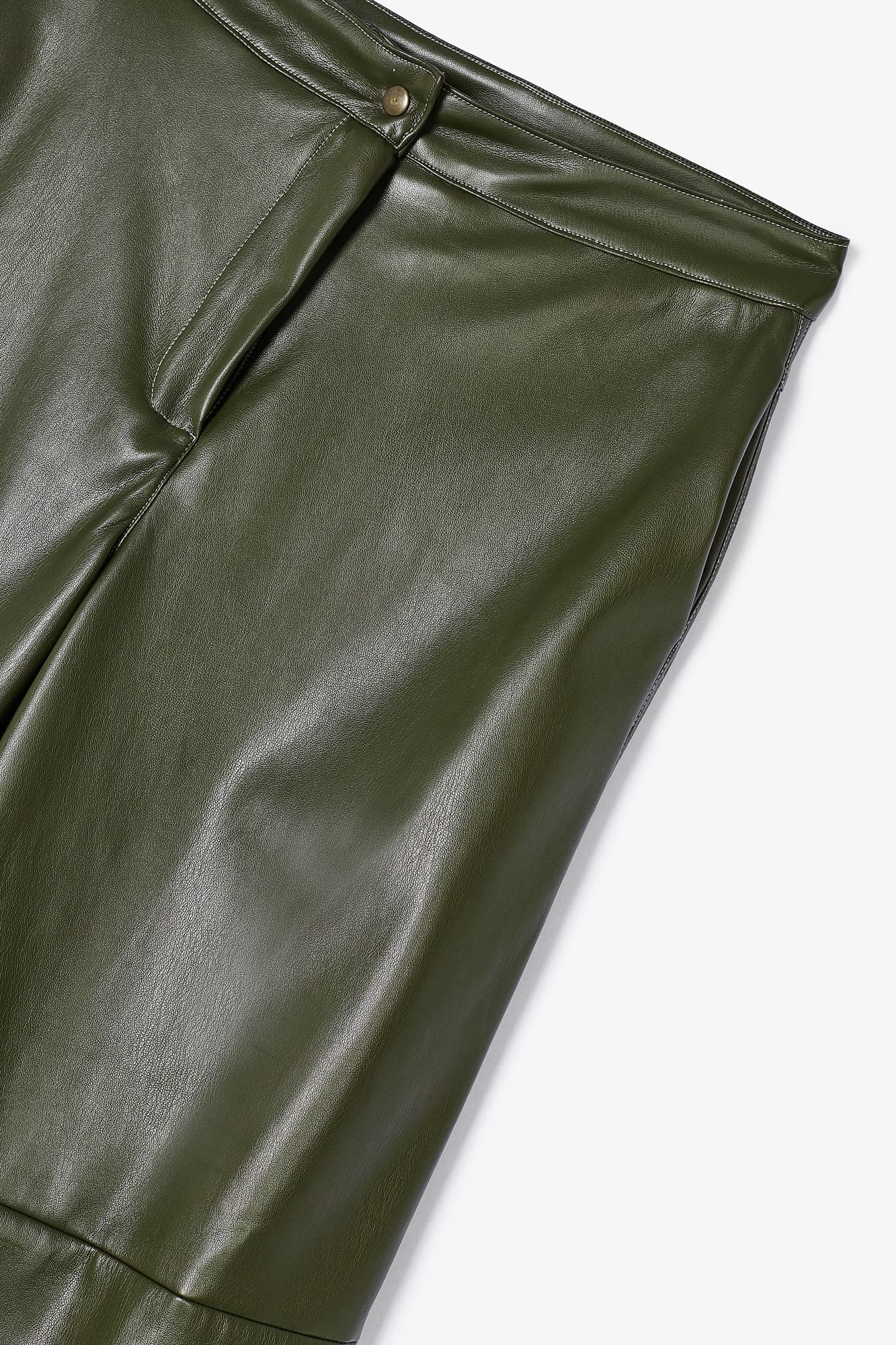 ROCK ECO-LEATHER PANTS KHAKI