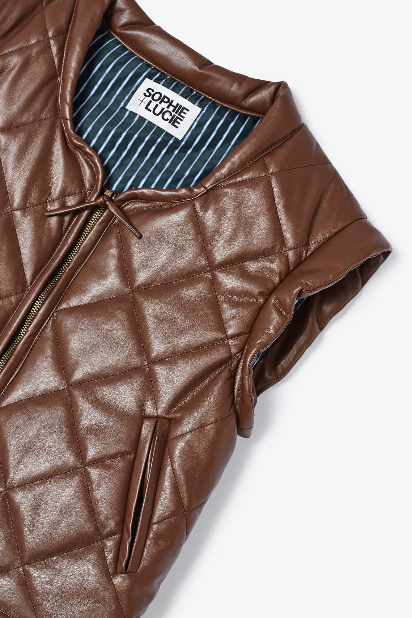 JULIETA BROWN ECO-LEATHER VEST