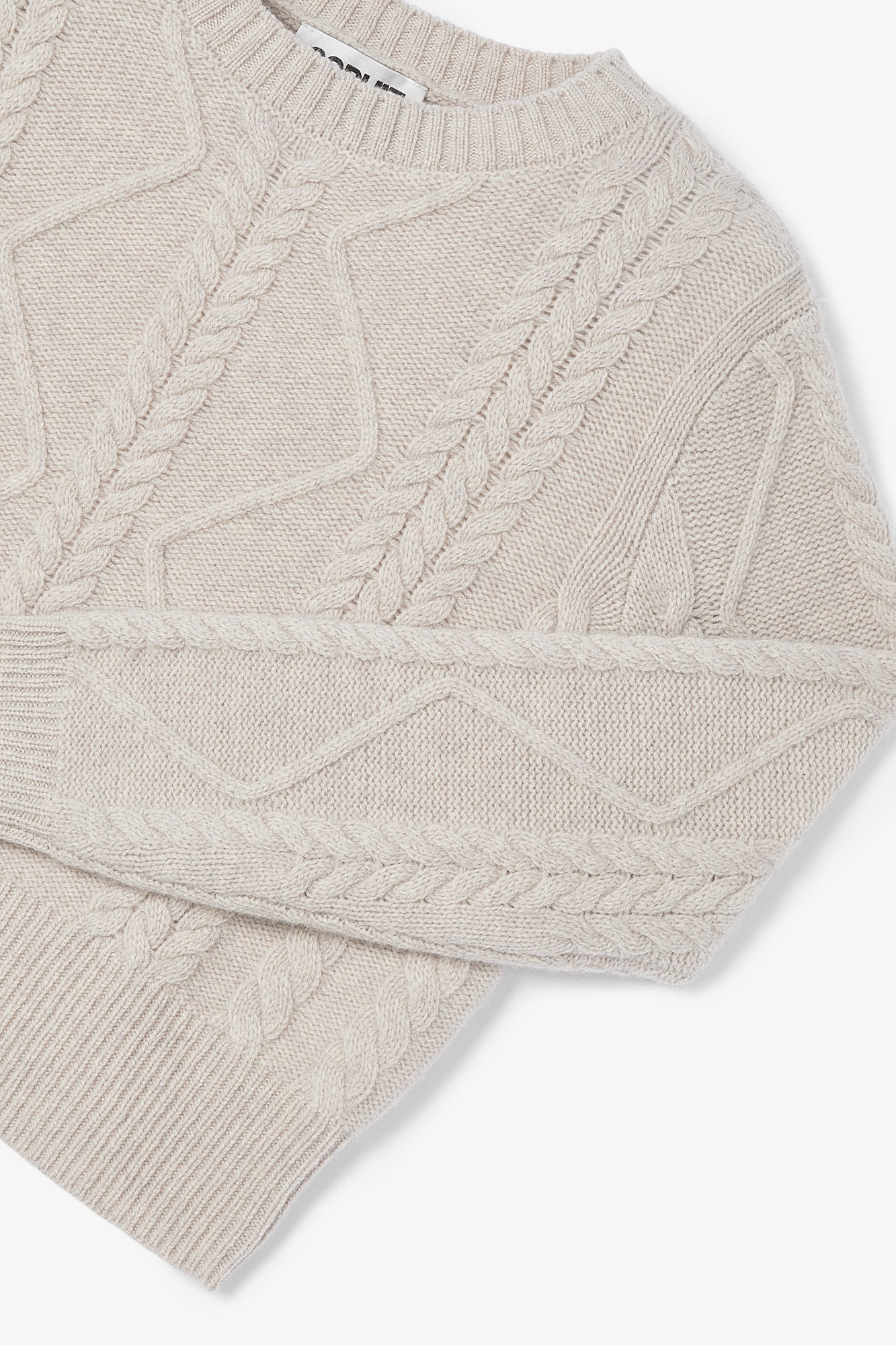BEIGE KNITTED EIGHTS SWEATER