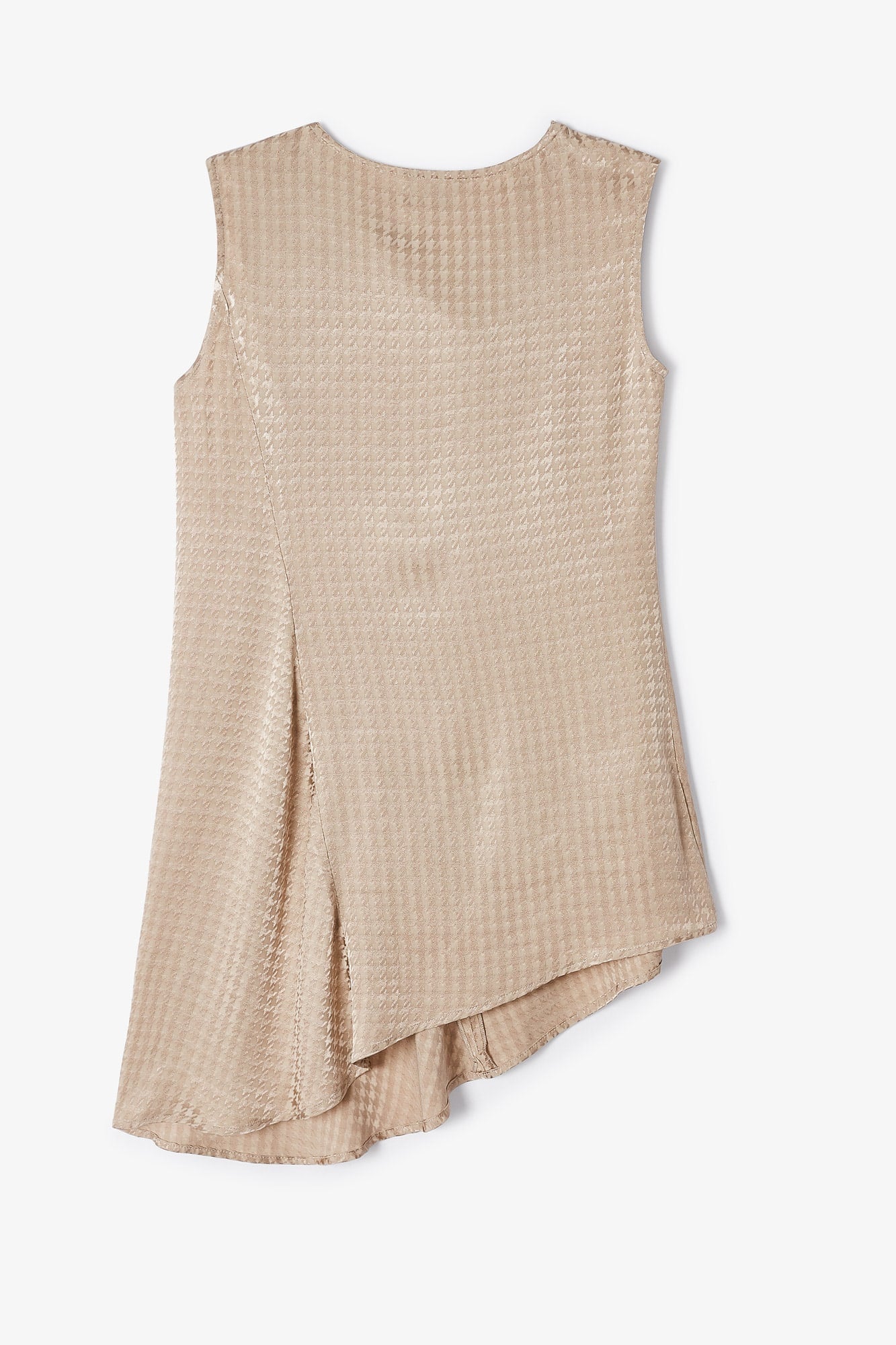 HOUNDSTOOTH SCARF TUNIC SAND