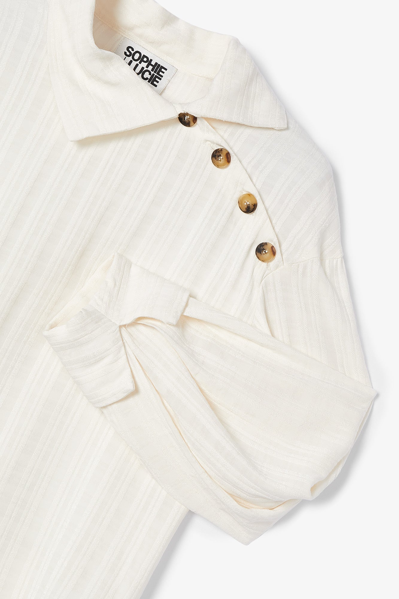 RAMONA RAW STRIPED BLOUSE