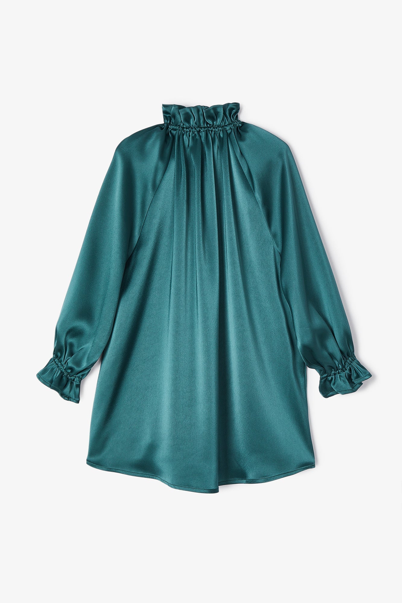 COBALT SATIN GOLA BLOUSE