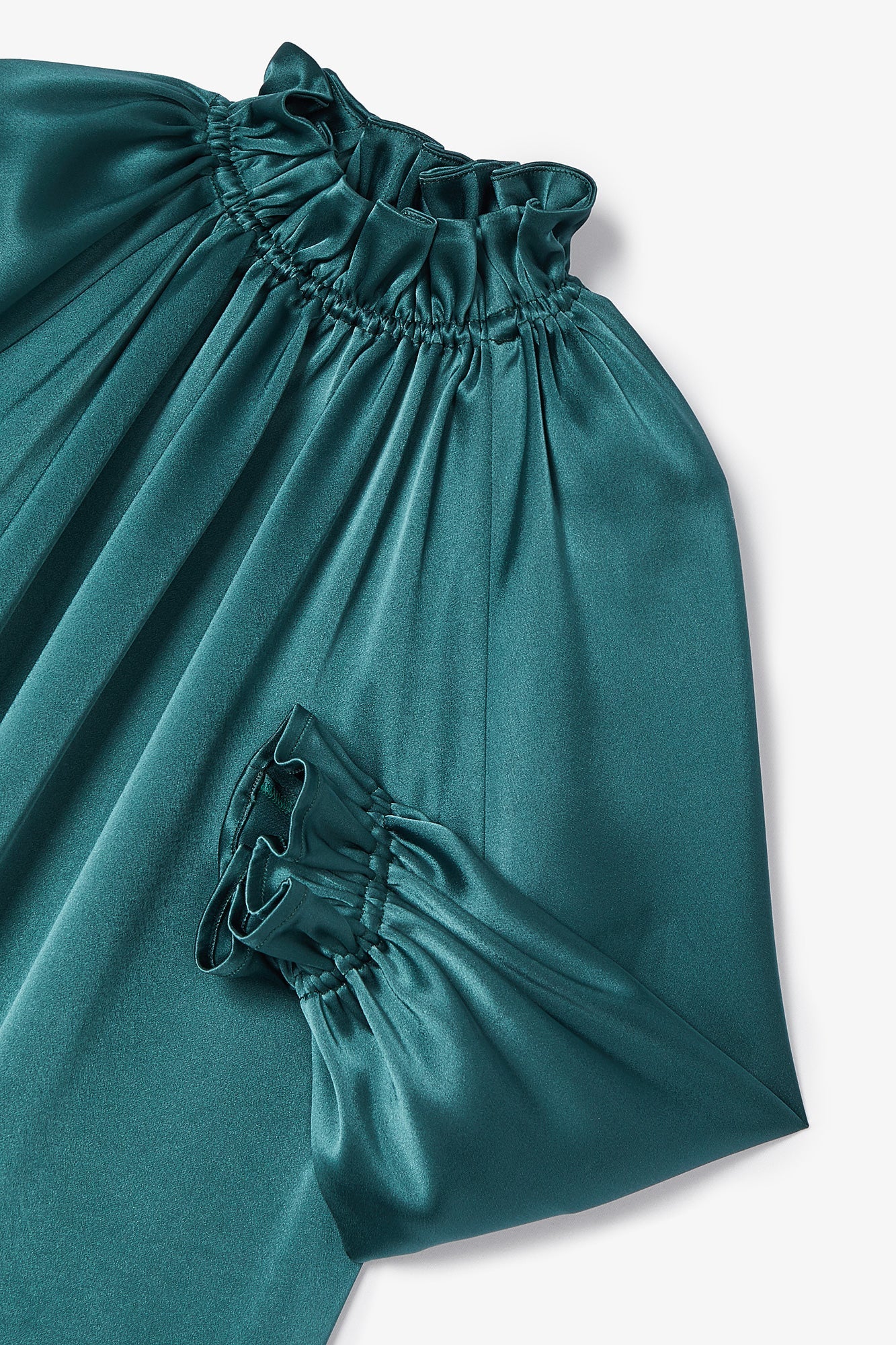 COBALT SATIN GOLA BLOUSE