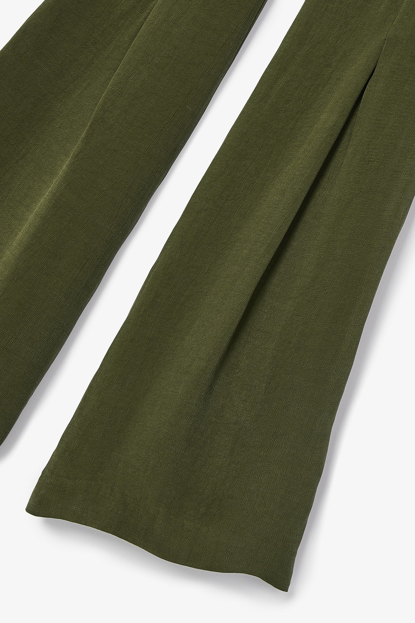 KHAKI CUPRO PLEAT PANTS