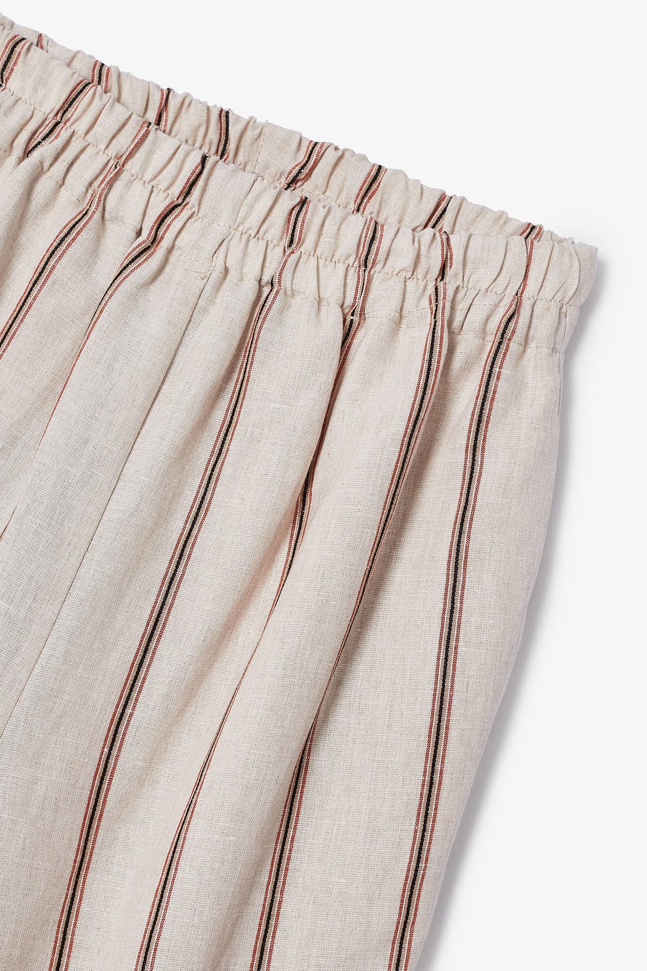 NATURAL LINEN STRIPE SUSAN PANTS