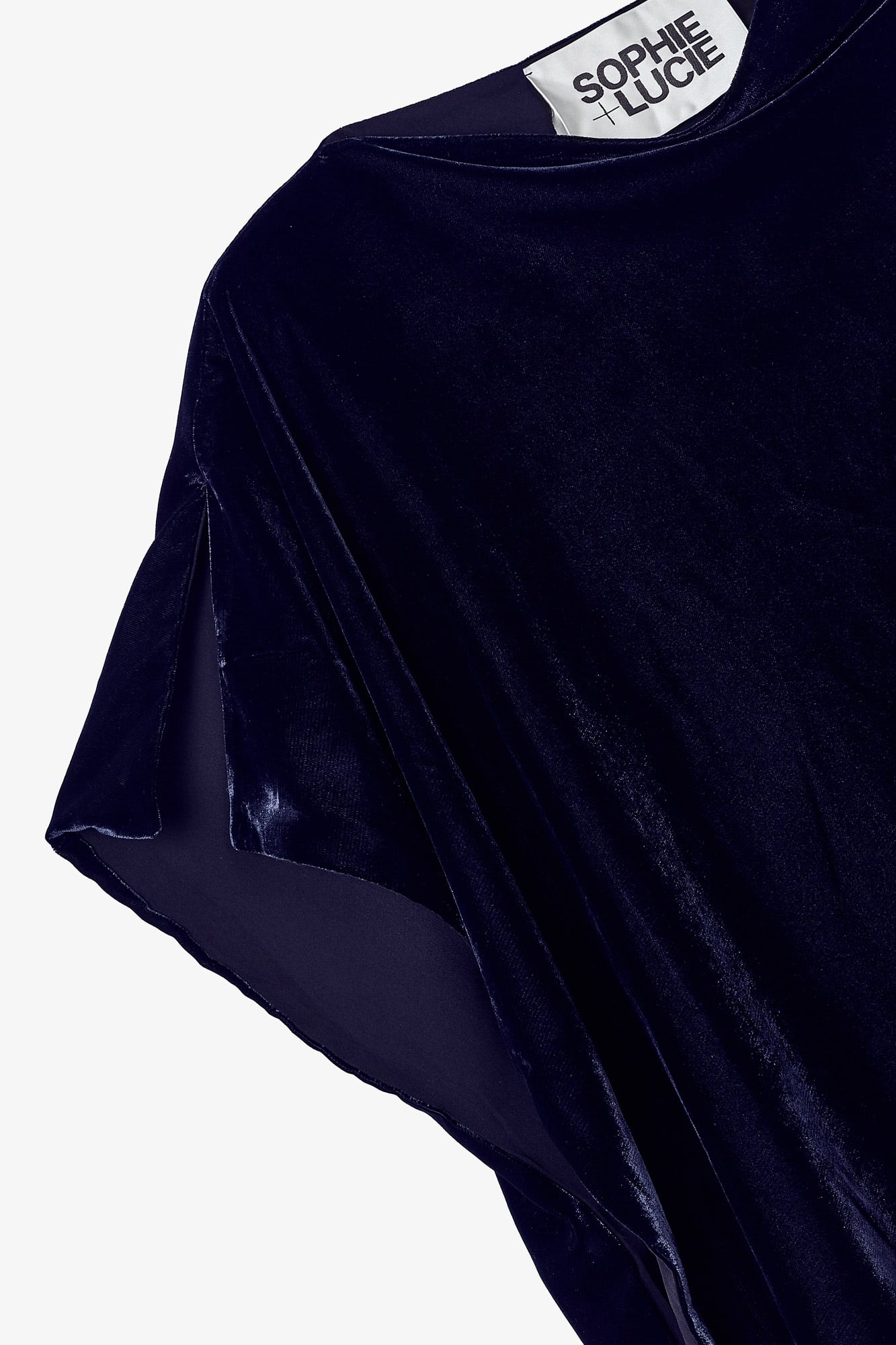 NAVY VELVET CAPE