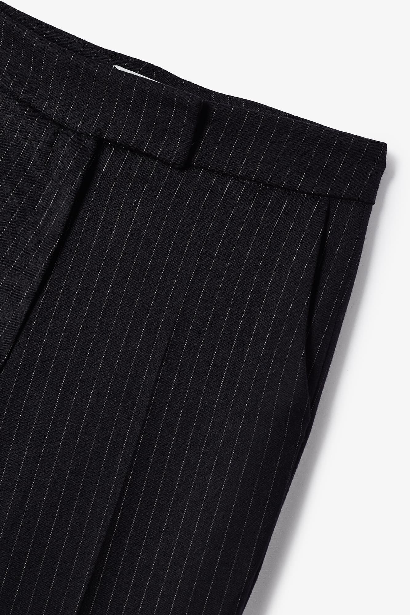 BLACK DIPLOMATIC STRIPE OFFICE PANTS