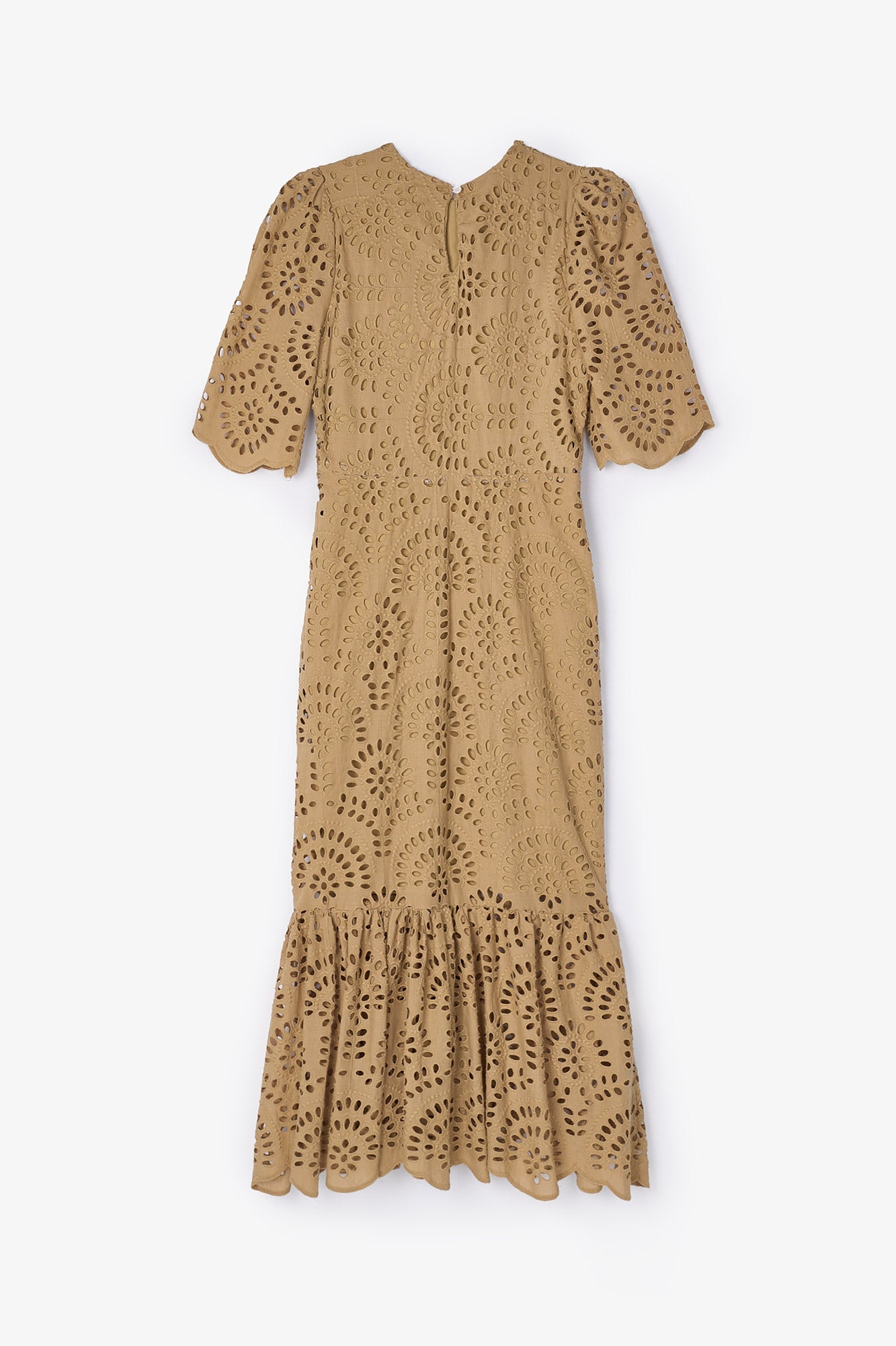 BEIGE DIE-CUT LEYRE DRESS