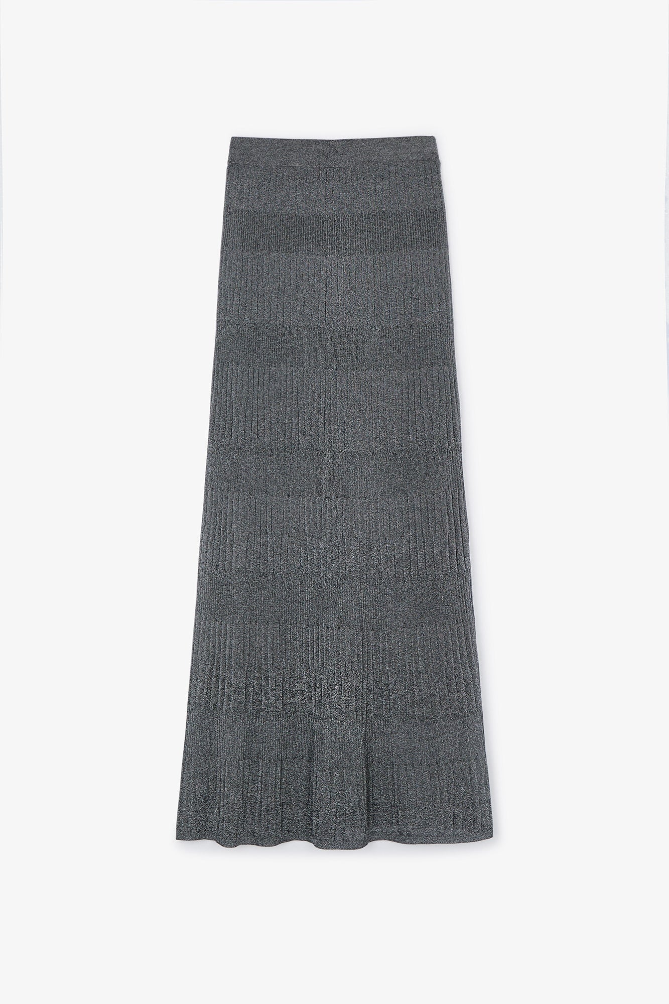 SILVER KNITTED SHINE SKIRT