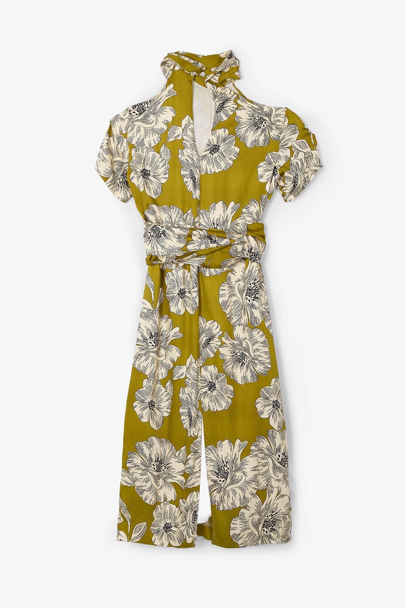 TOKIO OLIVE SHOULDER DRESS