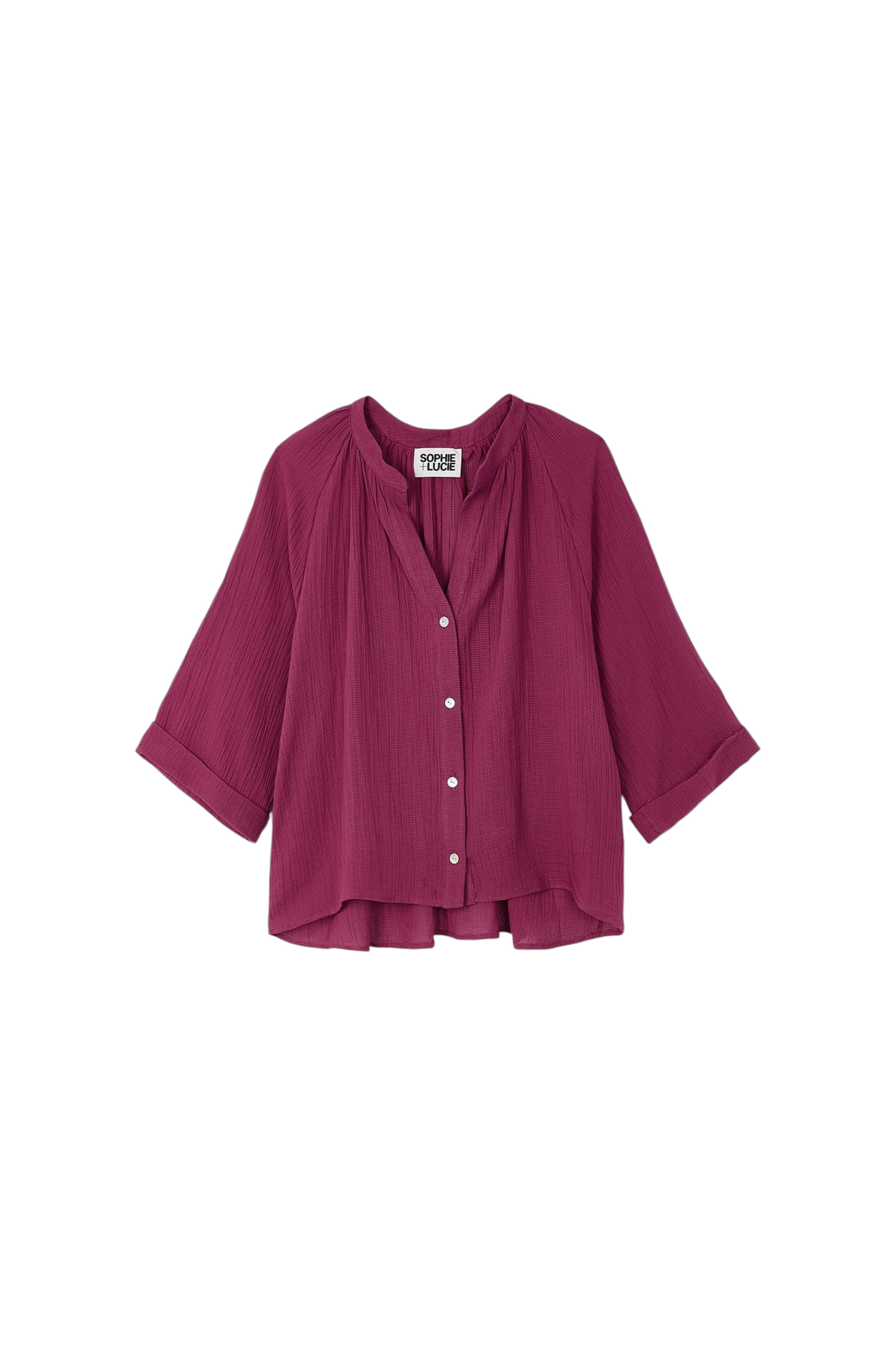 BLUSA MOLLI ARRUGUILLA CEREZA
