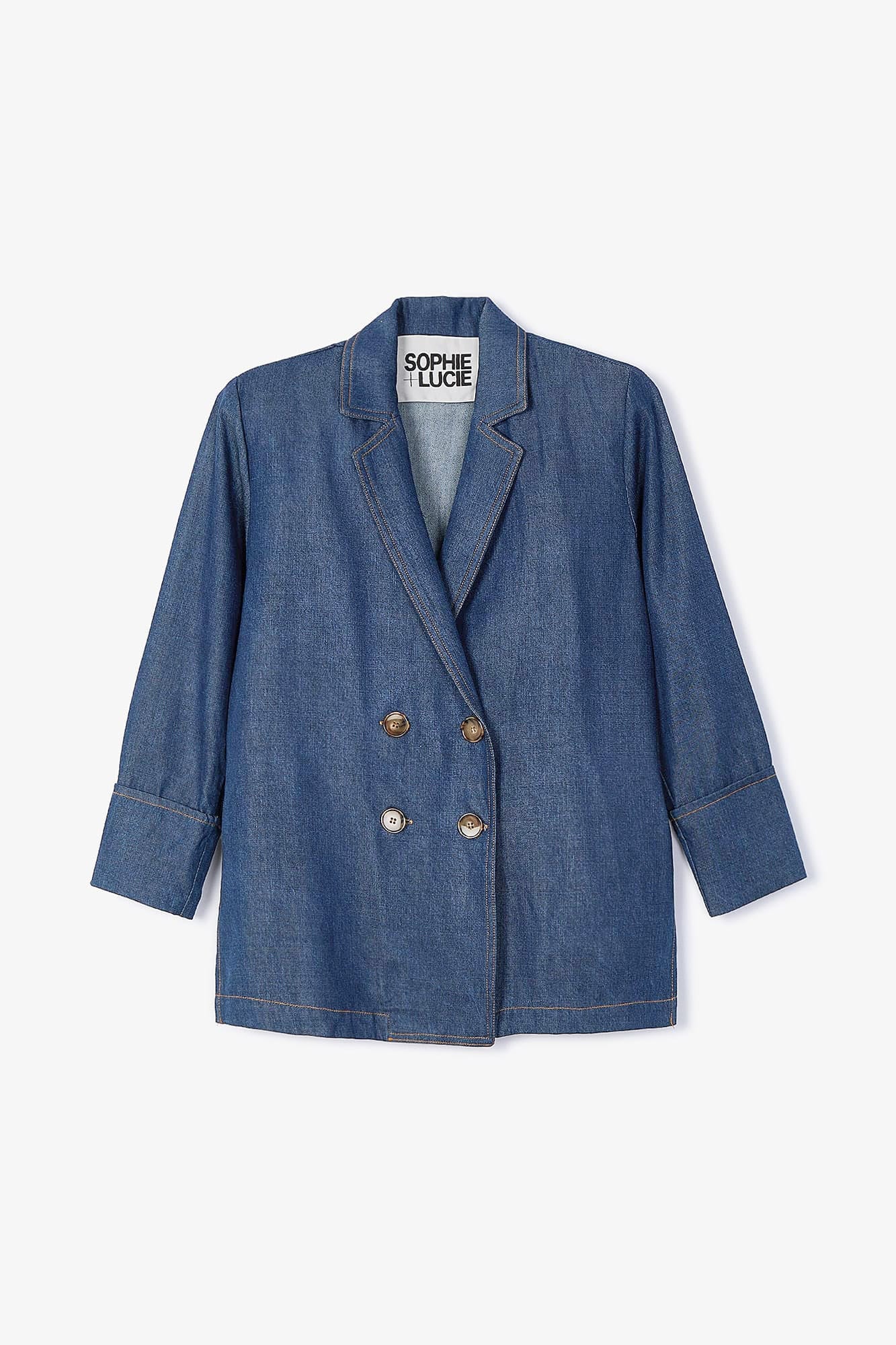 CHAQUETA ICON TENCEL AZUL