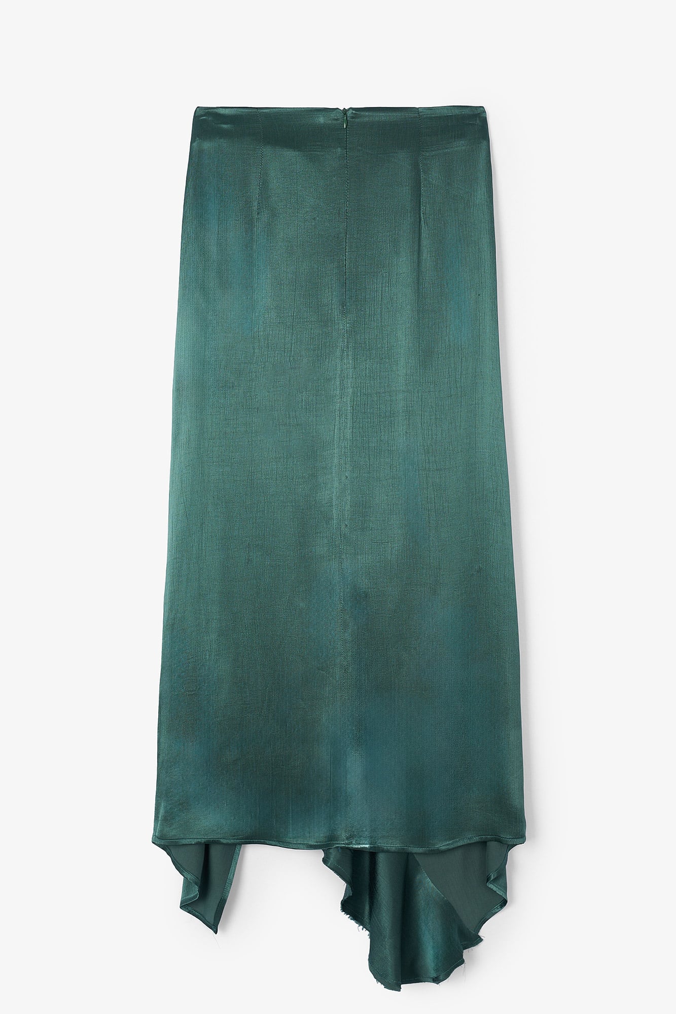 VIRT SATIN WRINKLE COBALT SKIRT