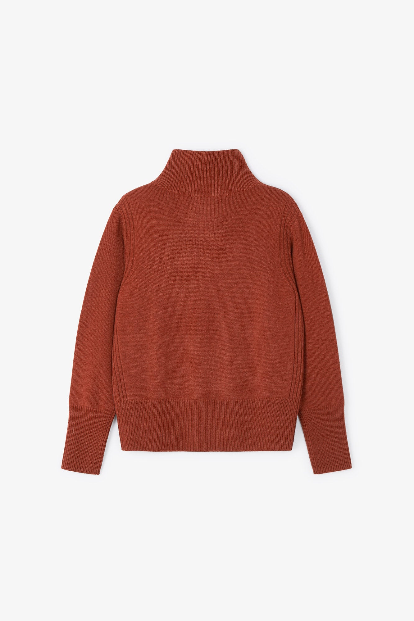 TERRACOTTA KNITTED BUTTON JERSEY