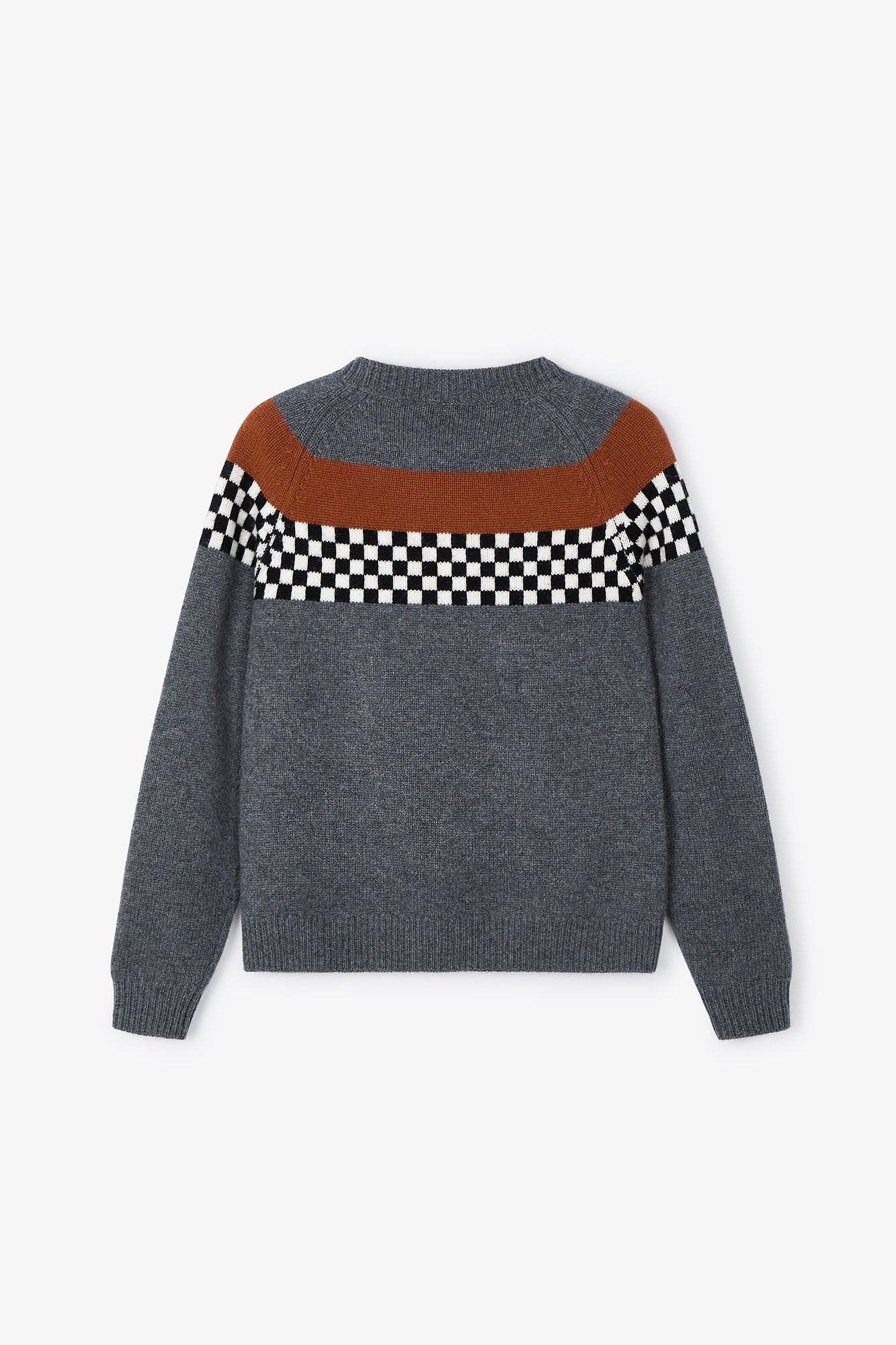 CHECKER JERSEY GREY KNITTED