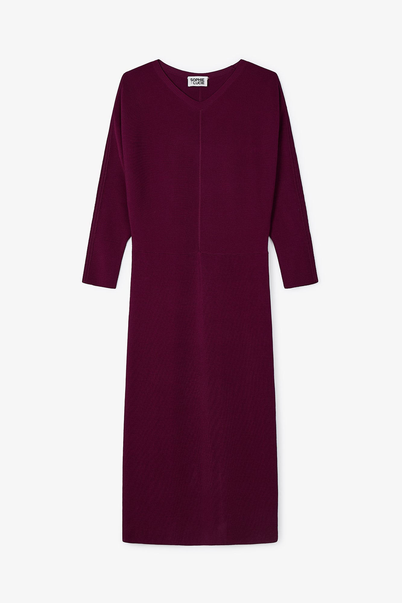 LUCIA DRESS BURGUNDY KNIT
