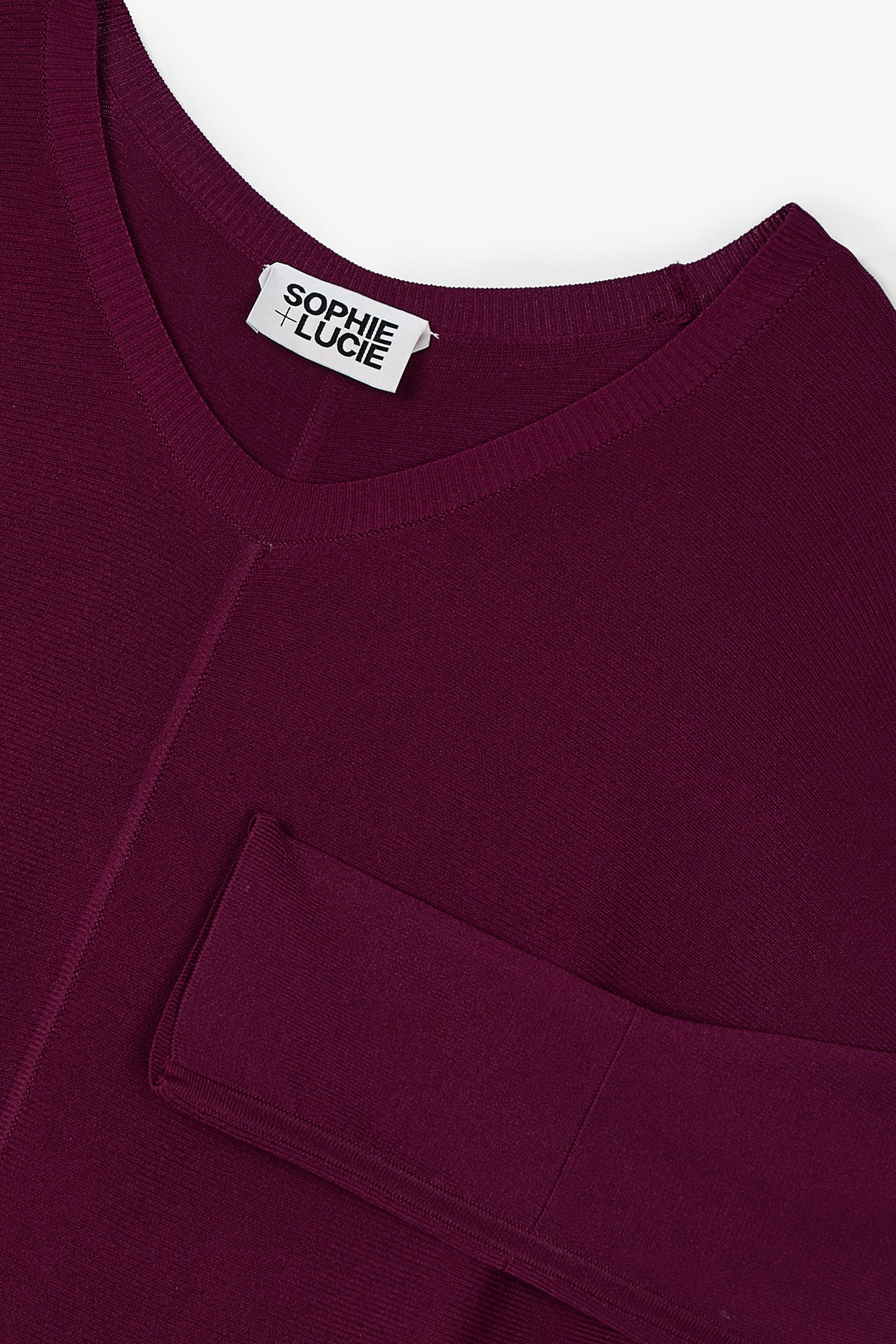 LUCIA DRESS BURGUNDY KNIT