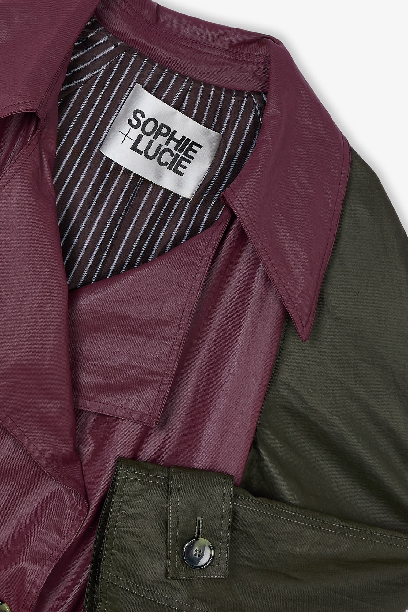 MORGANA MIX RAIN BURGUNDY TRENCH COAT