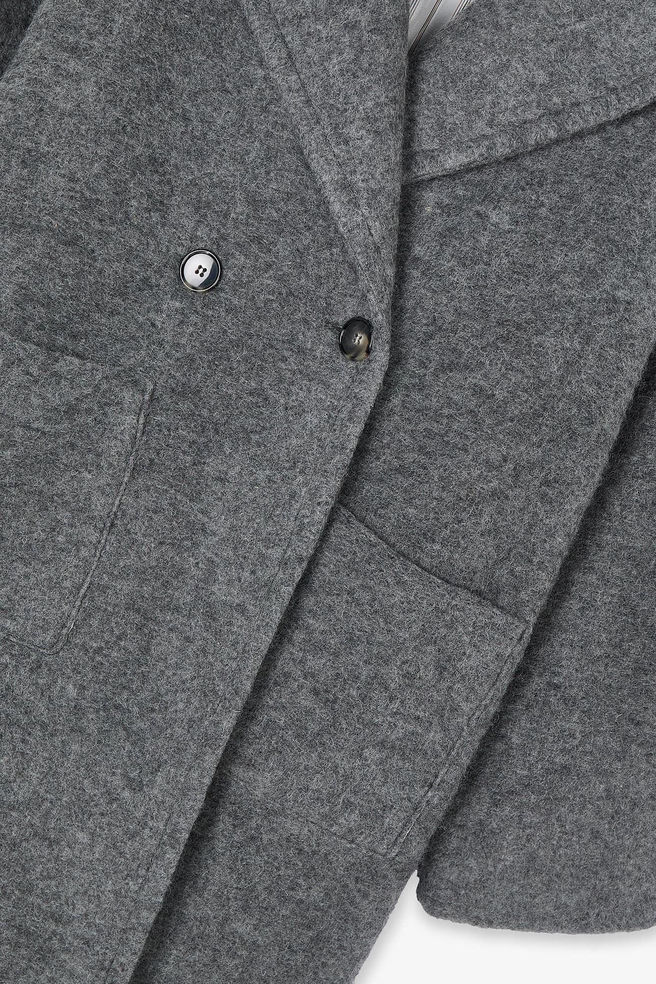 ABRIGO RANGLAN MOAIRE GRIS