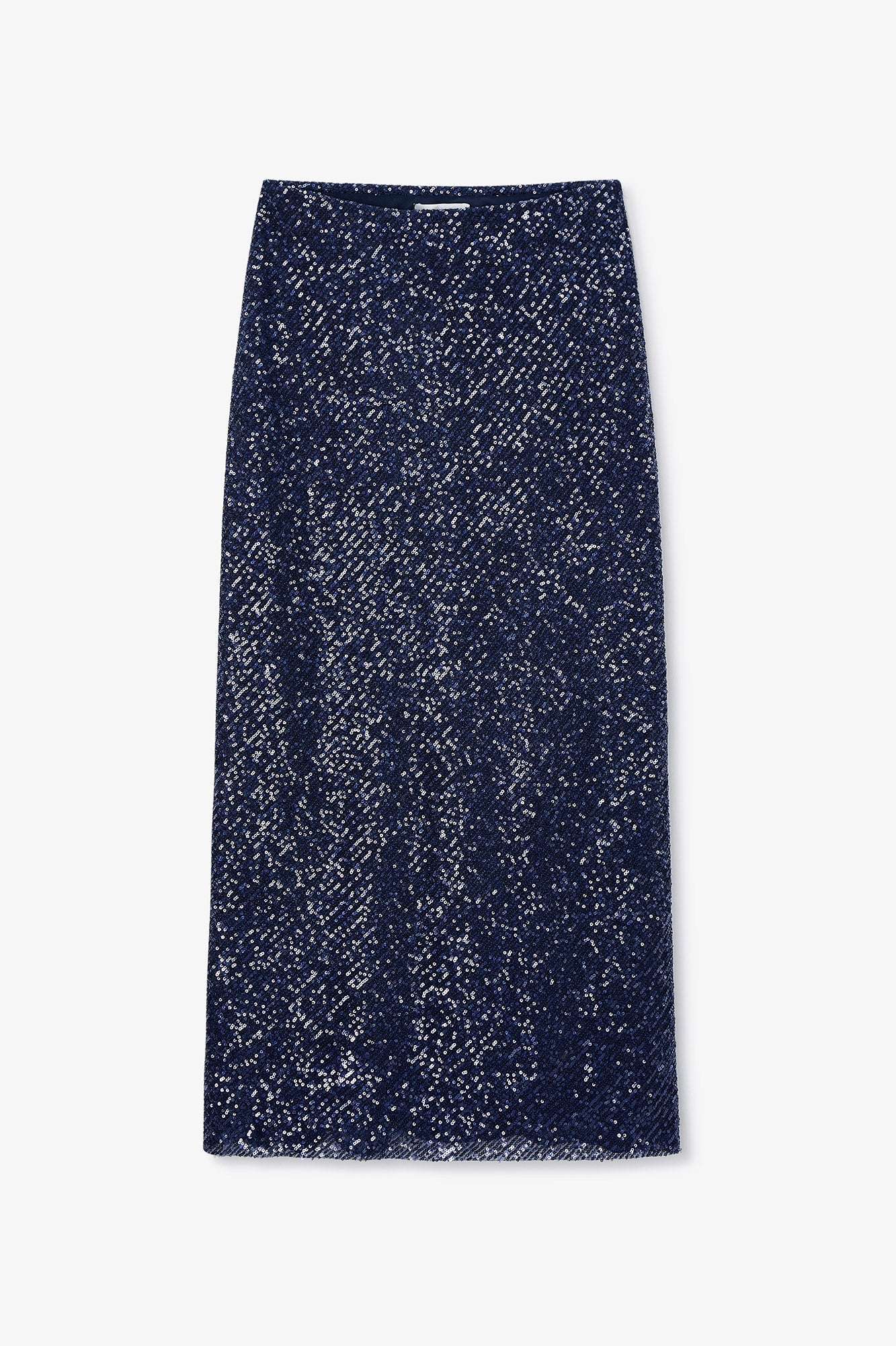 NAVY SEQUIN BIAS SKIRT
