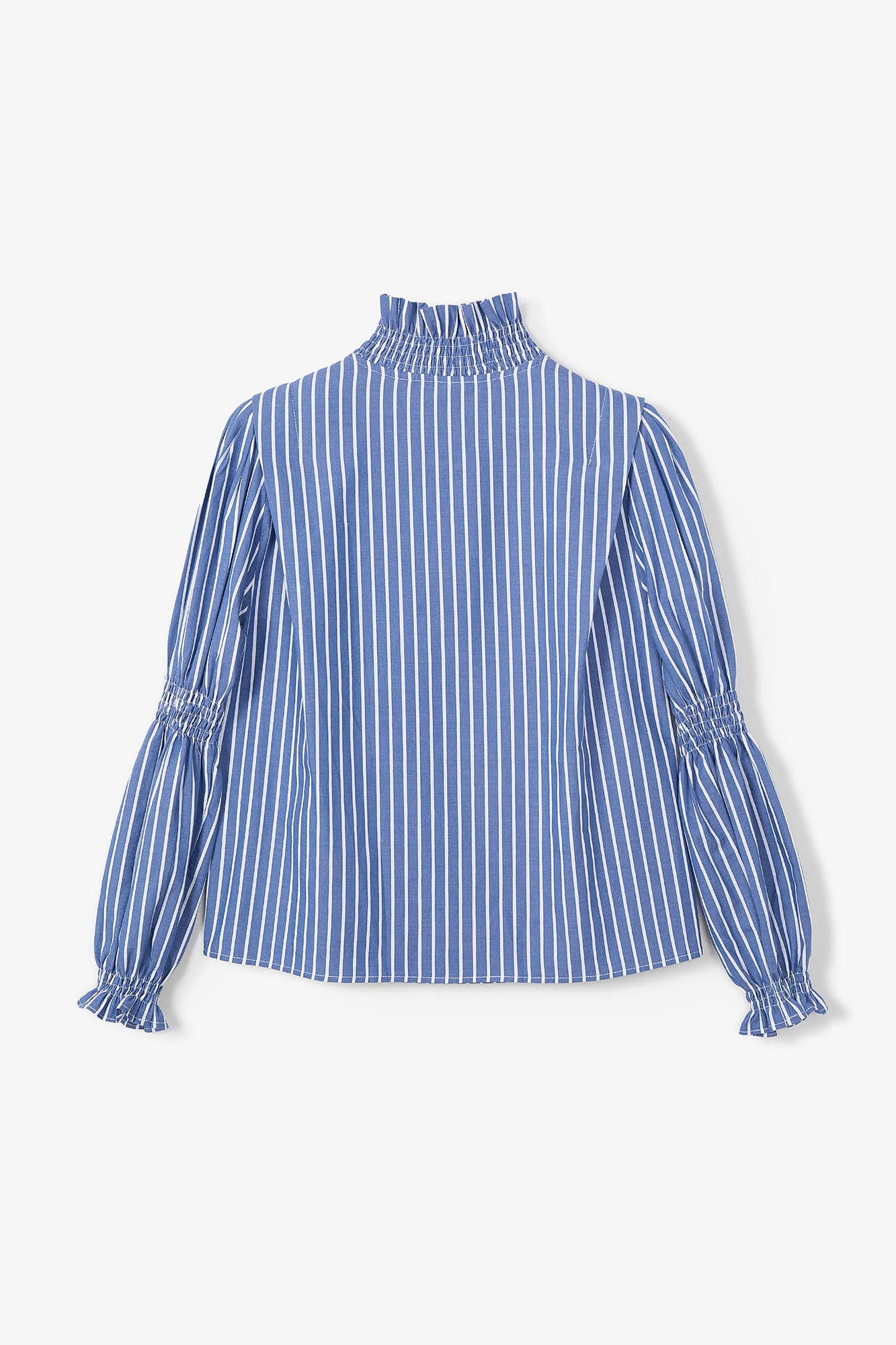 BLUE STRIPED DROP BLOUSE