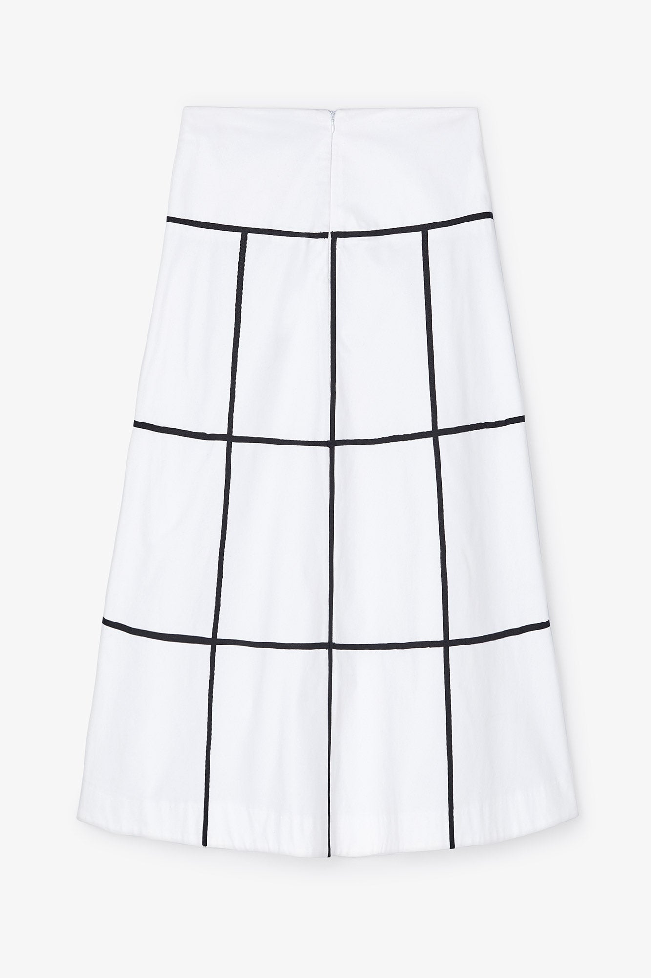 WHITE COTTON SATIN ALITA SKIRT