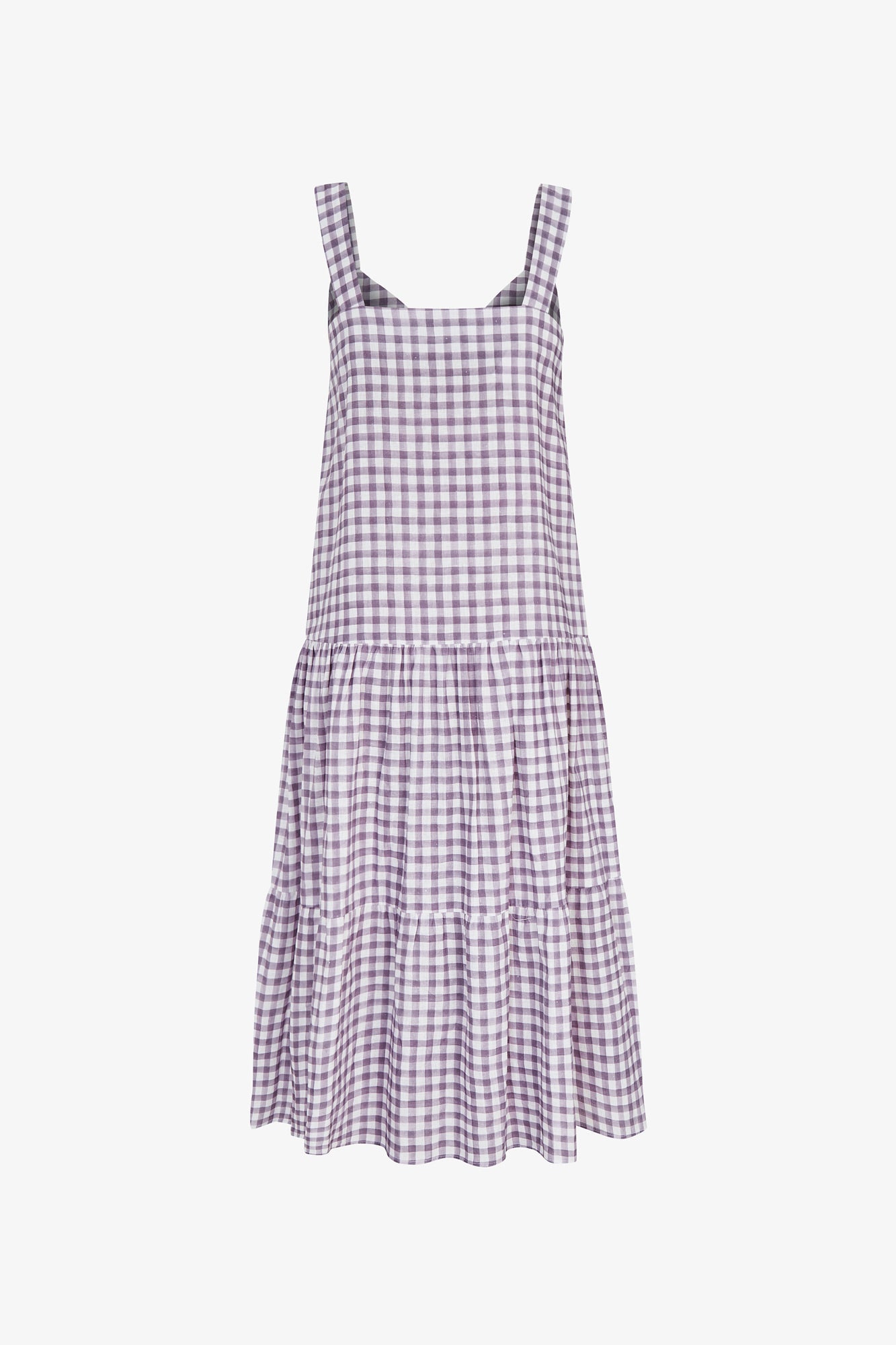 LILAC VICHY BUTTONED DRESS