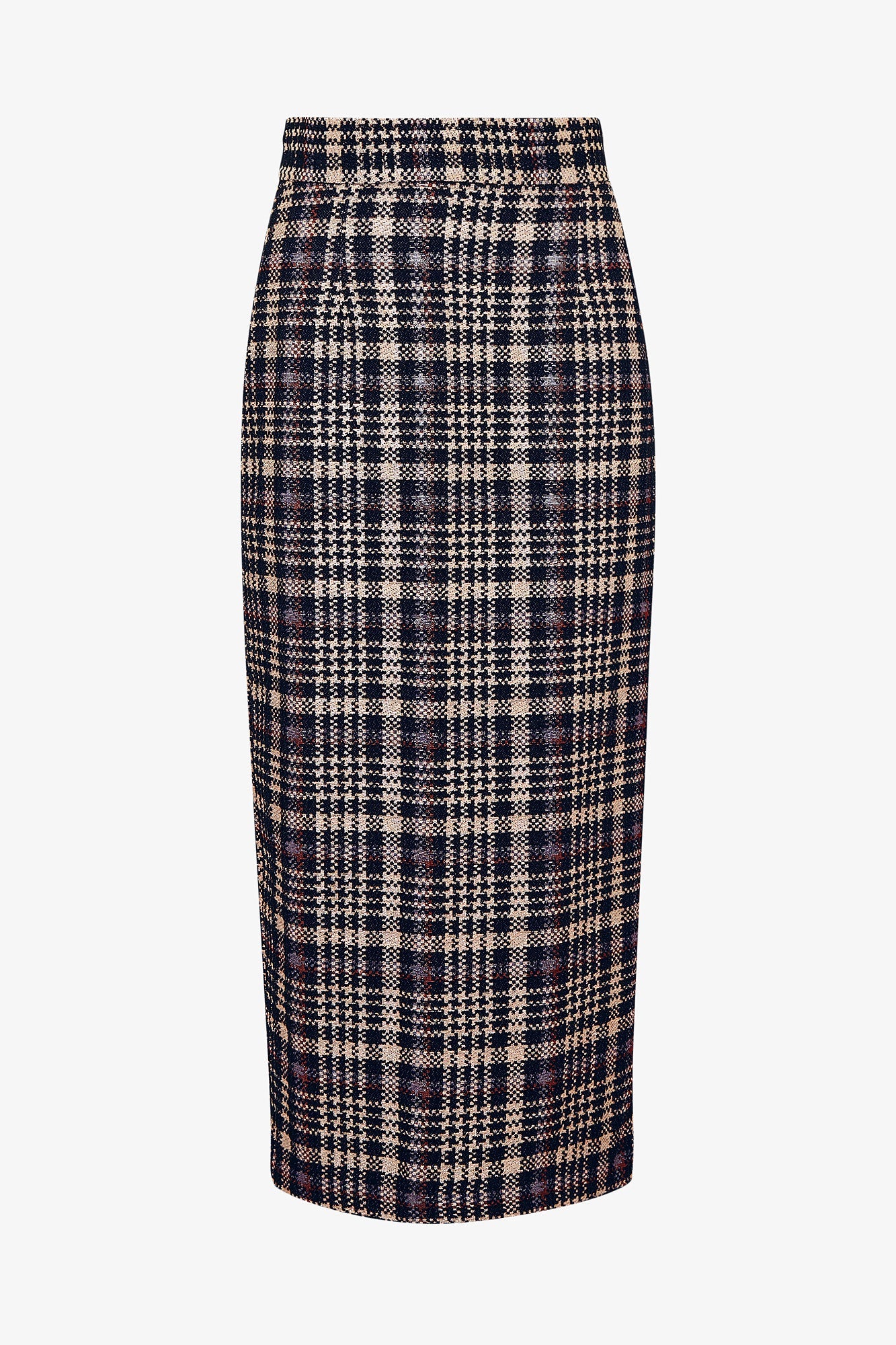 LUREX CHECKED PIPE SKIRT