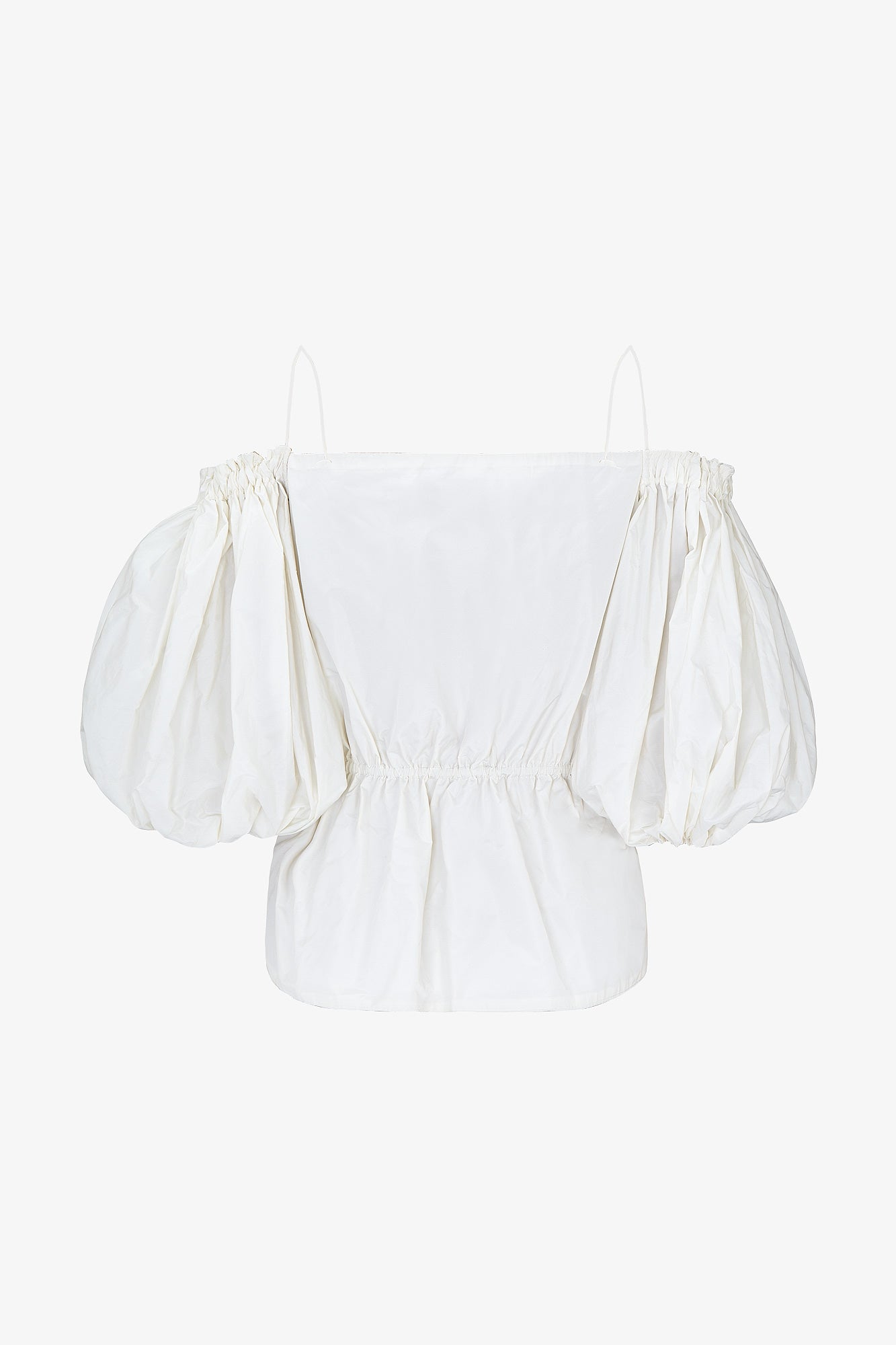 RAW TAFFETA SHOULDERS BLOUSE