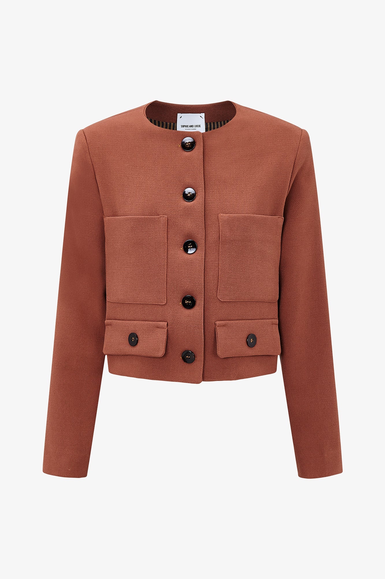 CHAQUETA BOLSILLOS TEJA