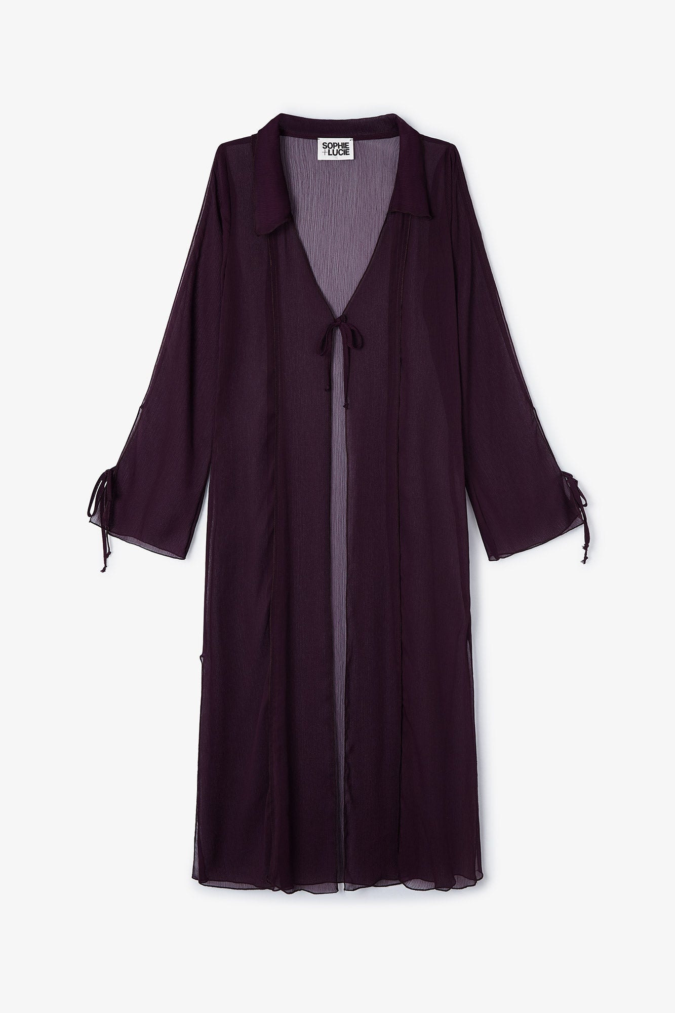 WINE CHIFFON TUNIC