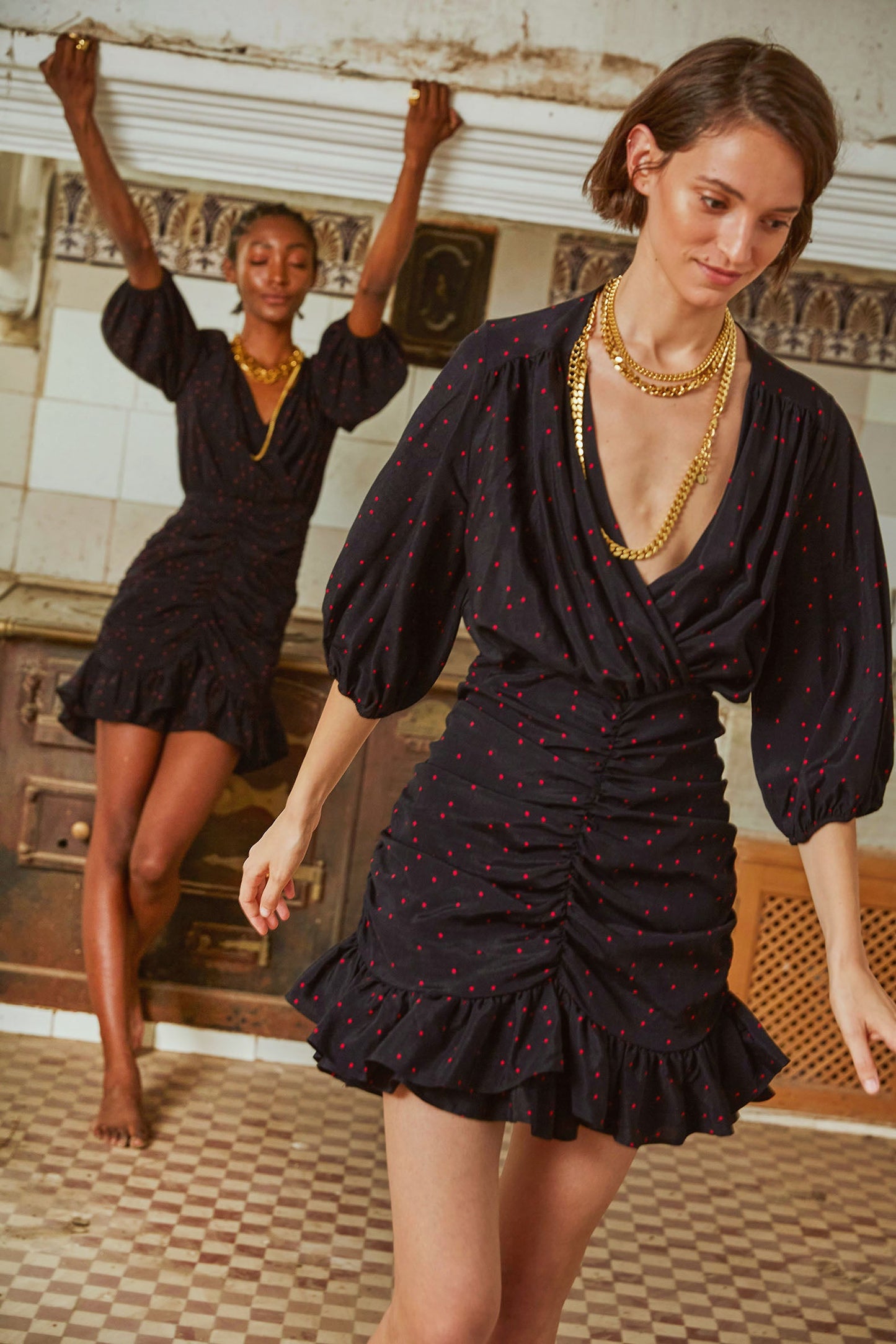 MOON RUFFLED DRESS