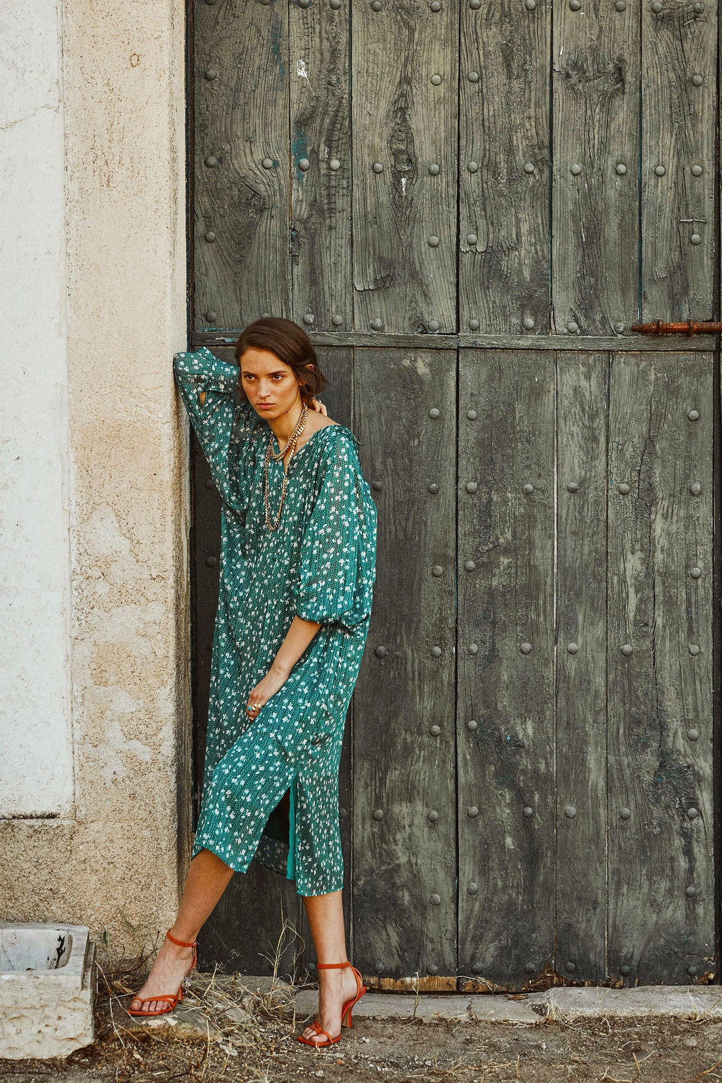 LOLA DRESS CHIFFON FLOWER