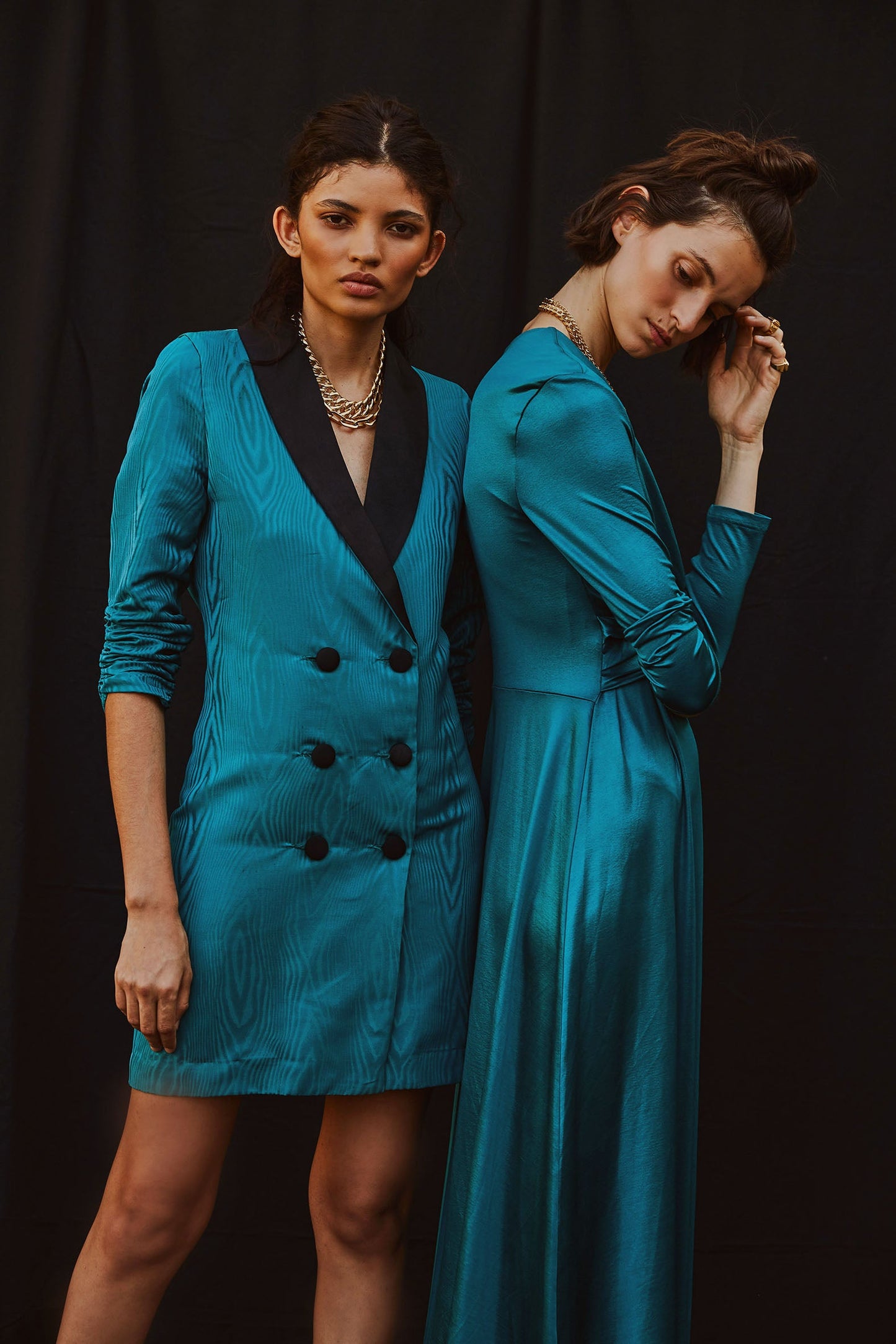 LILLE COBALT LAQUE DRESS