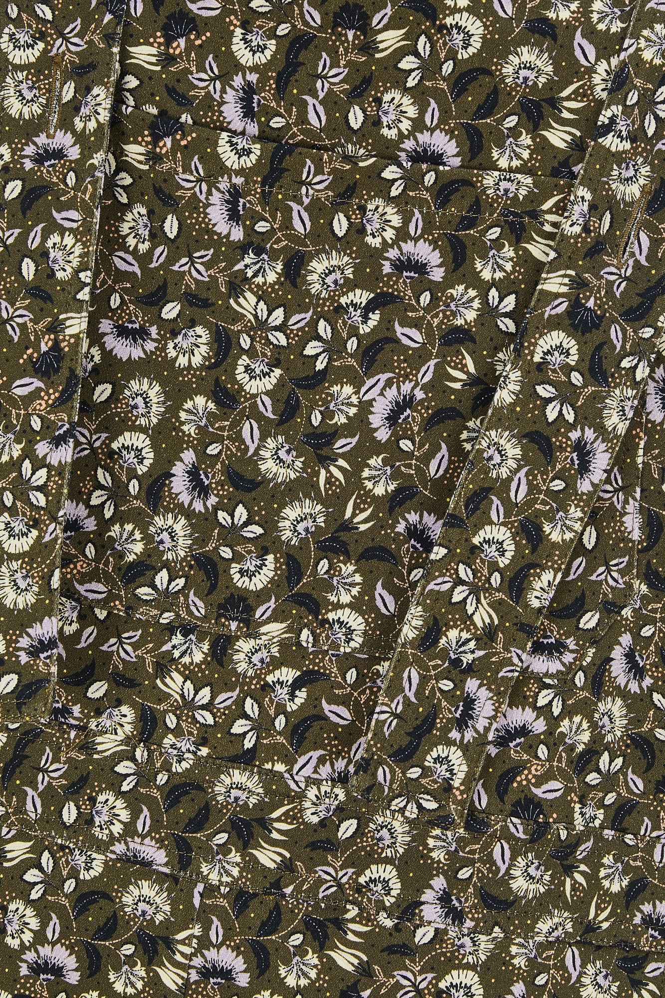 KHAKI FLOWER OVERALLS