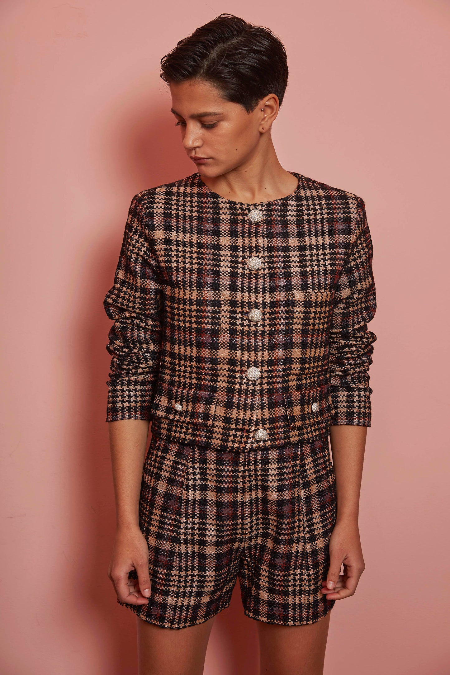 CHAQUETA BOLSILLOS CUADRO