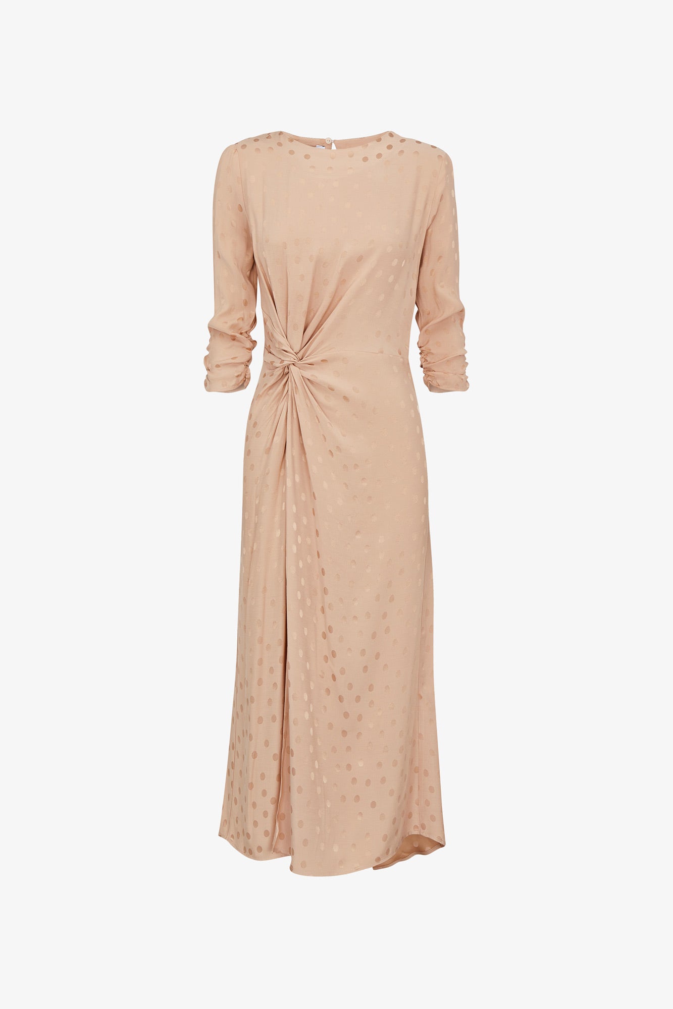 JCQ NUDE POLKA DOT KNOT DRESS