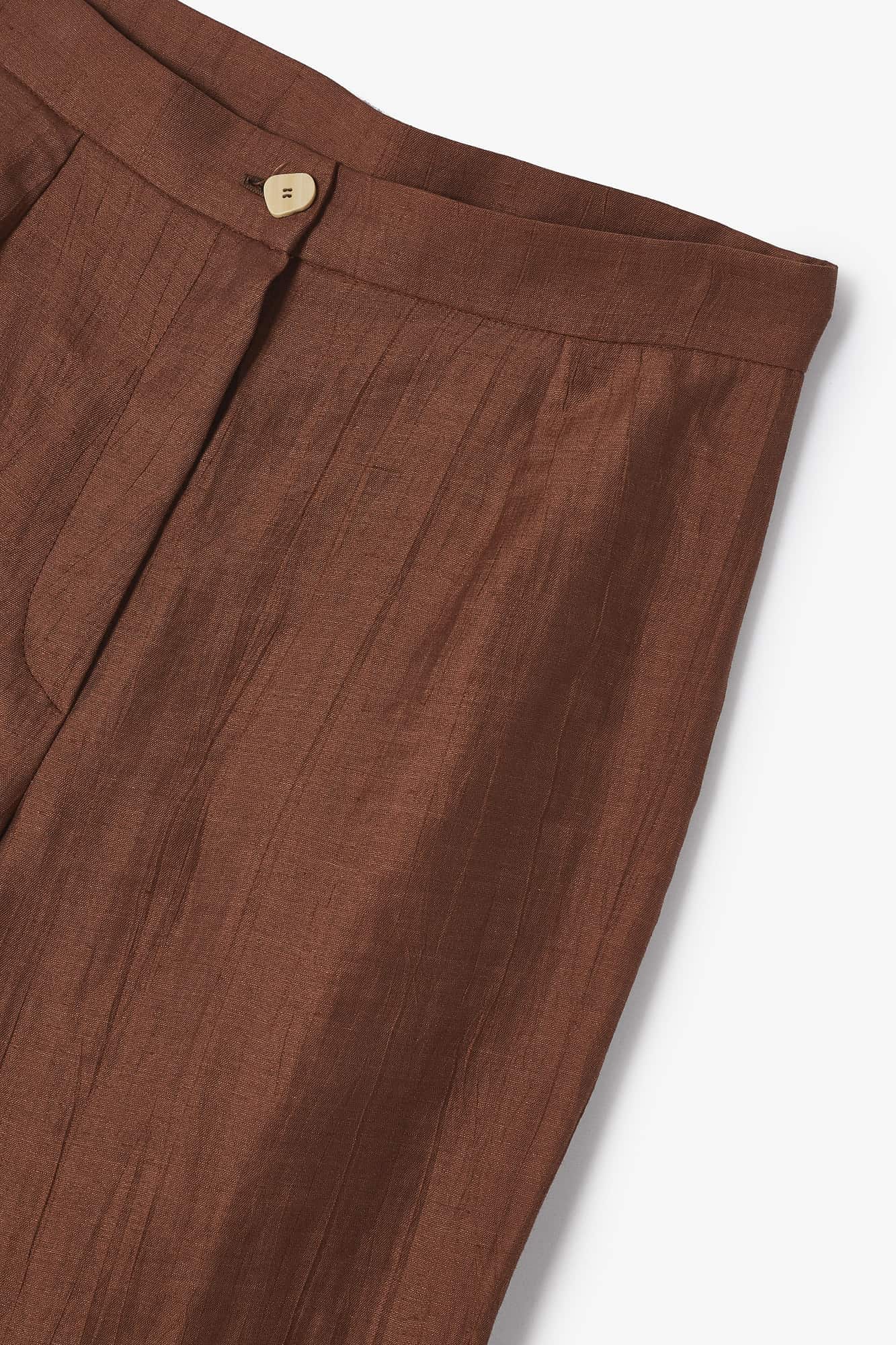SIXTY CRASH TERRACOTTA PANTS