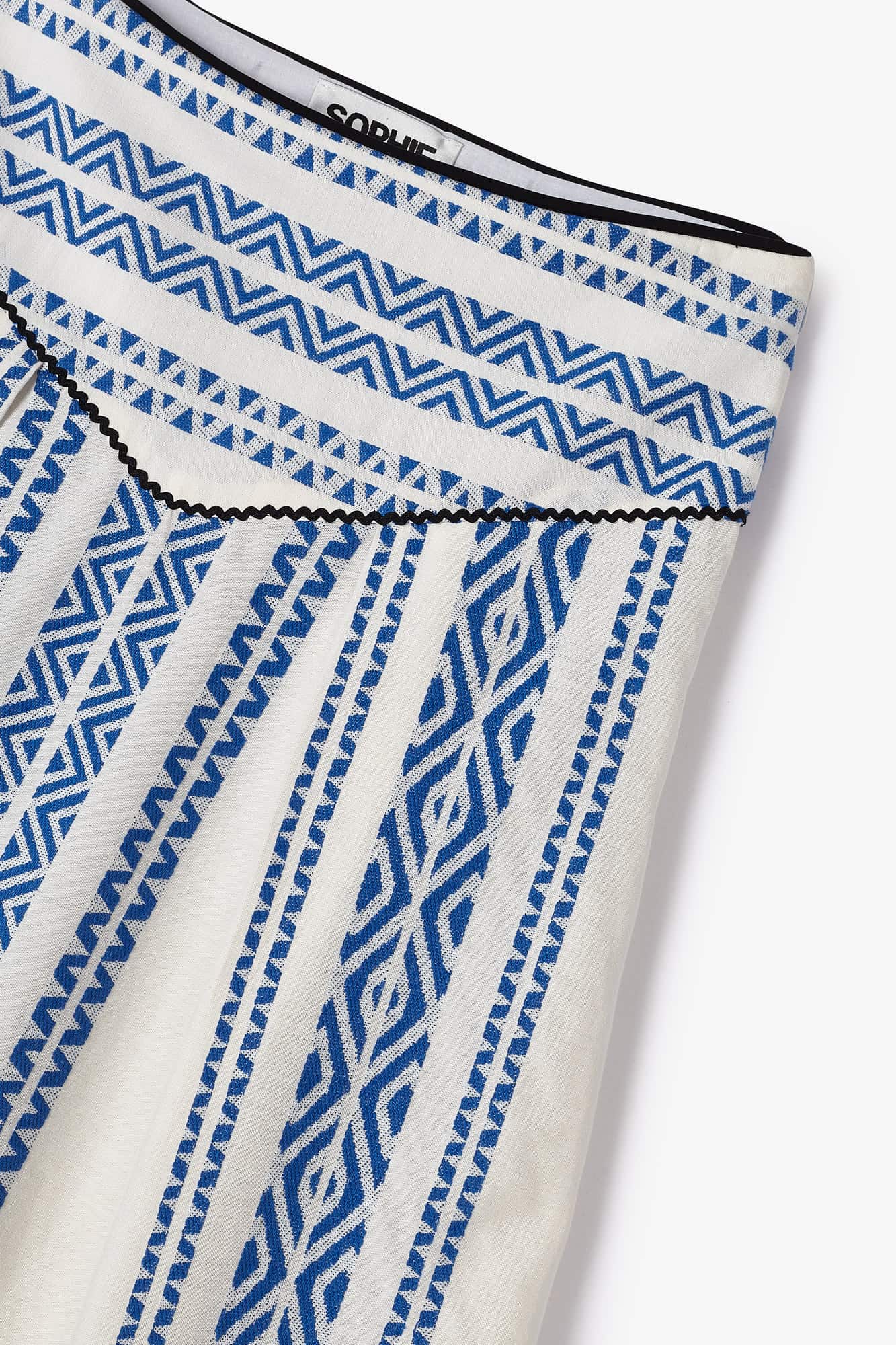 CAYETANA SKIRT WITH BLUE FRENCH FISH