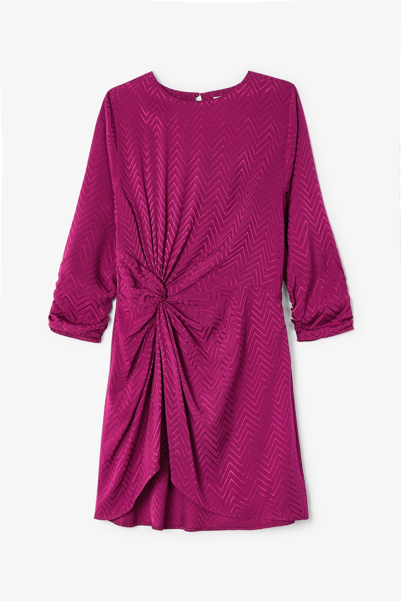 GIGI ZIGZAG PLUM MINI DRESS