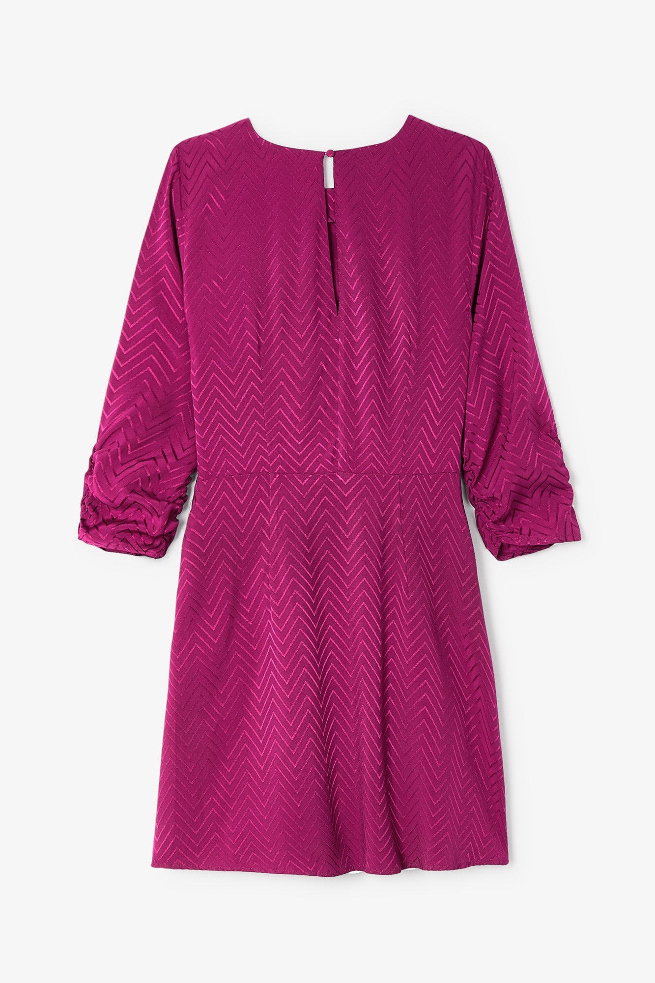 GIGI ZIGZAG PLUM MINI DRESS
