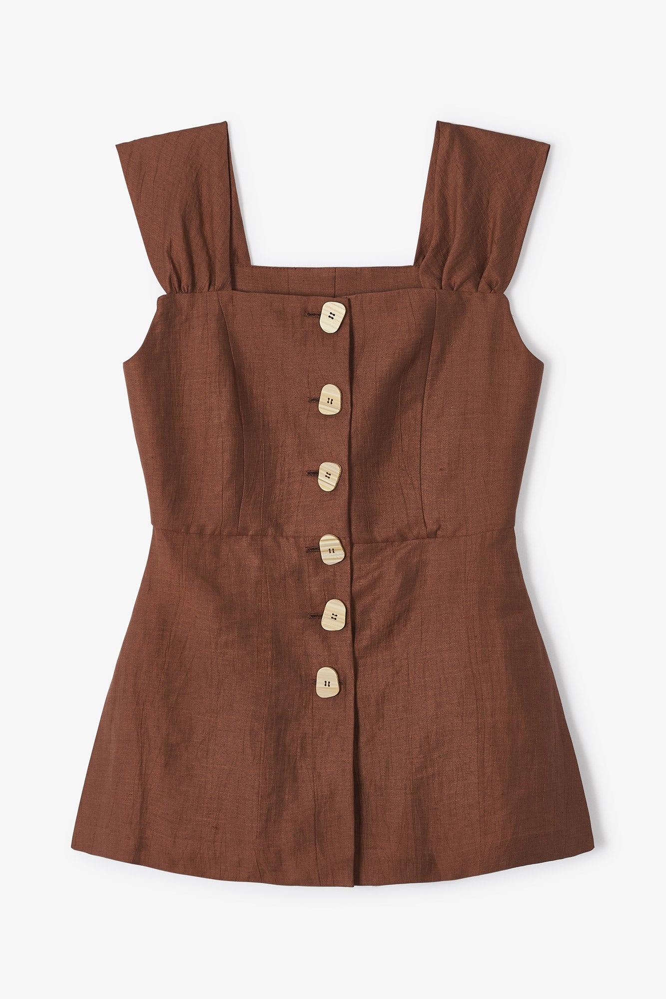BROWN CRASH CORSET TUNIC