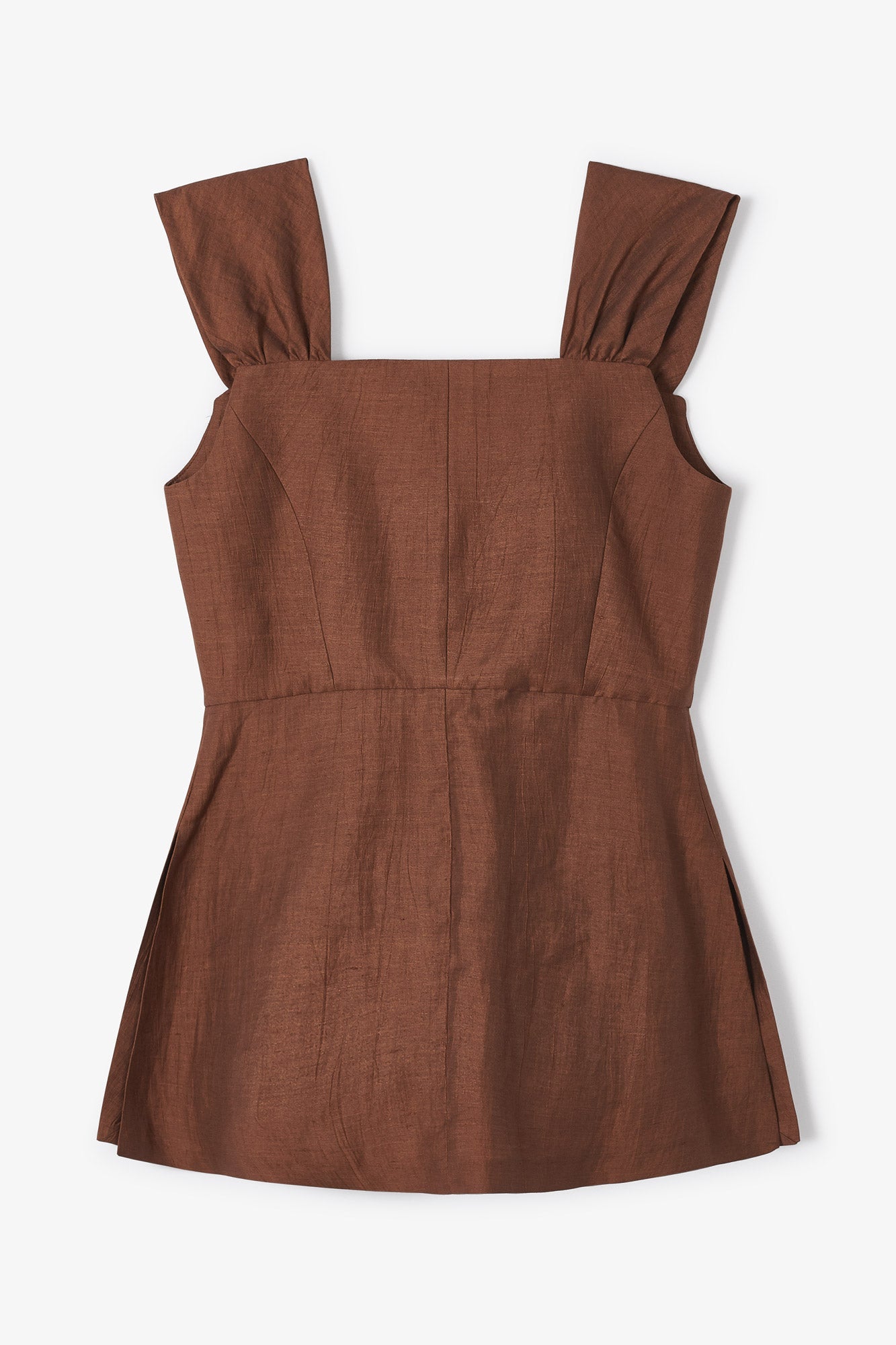 BROWN CRASH CORSET TUNIC